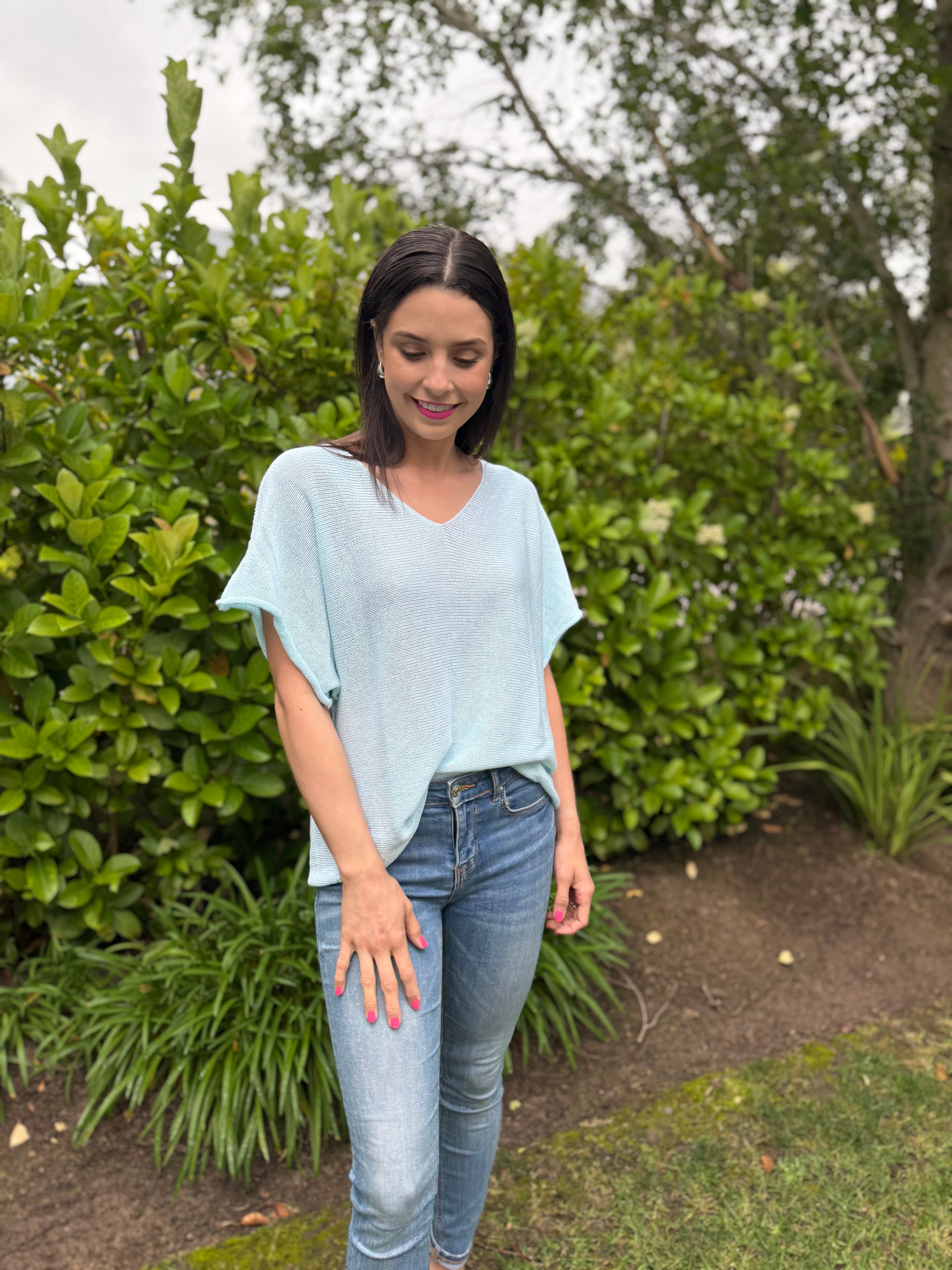Italian summer knit - Light blue