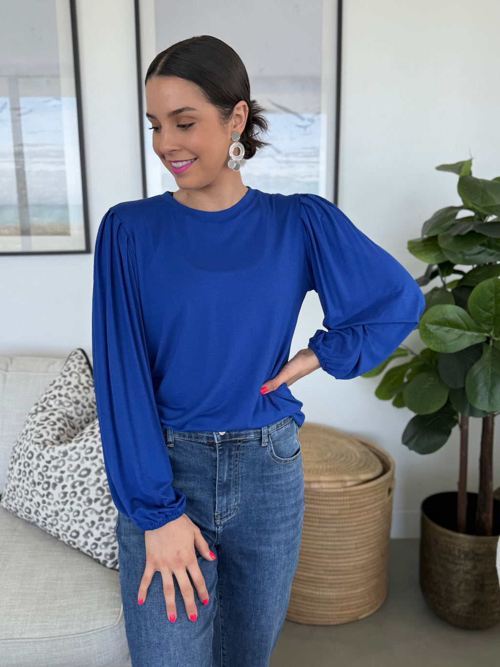 Mia top - Electric blue