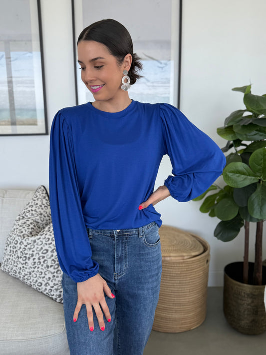Mia top - Electric blue