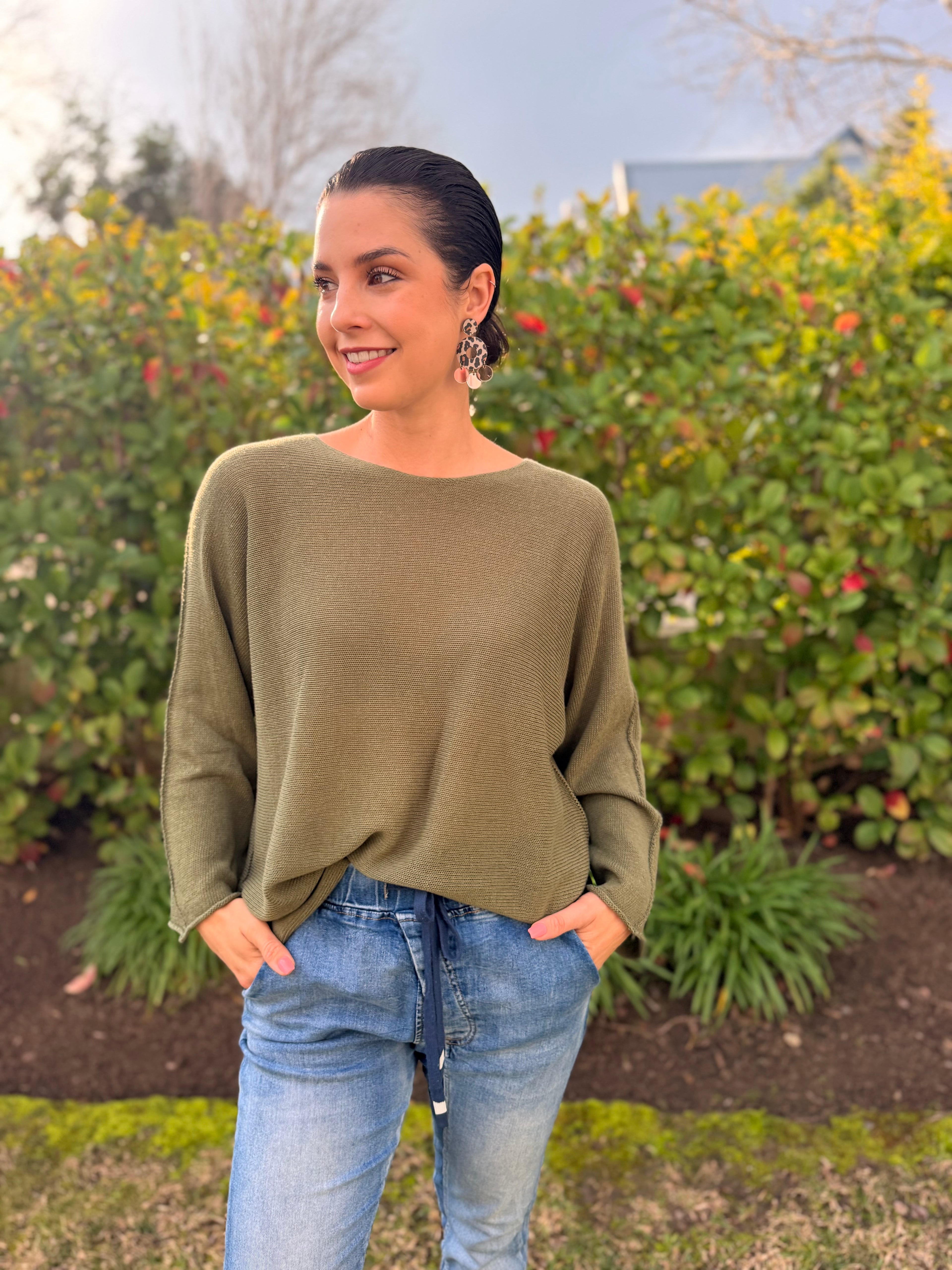 Italian cotton knit - Khaki