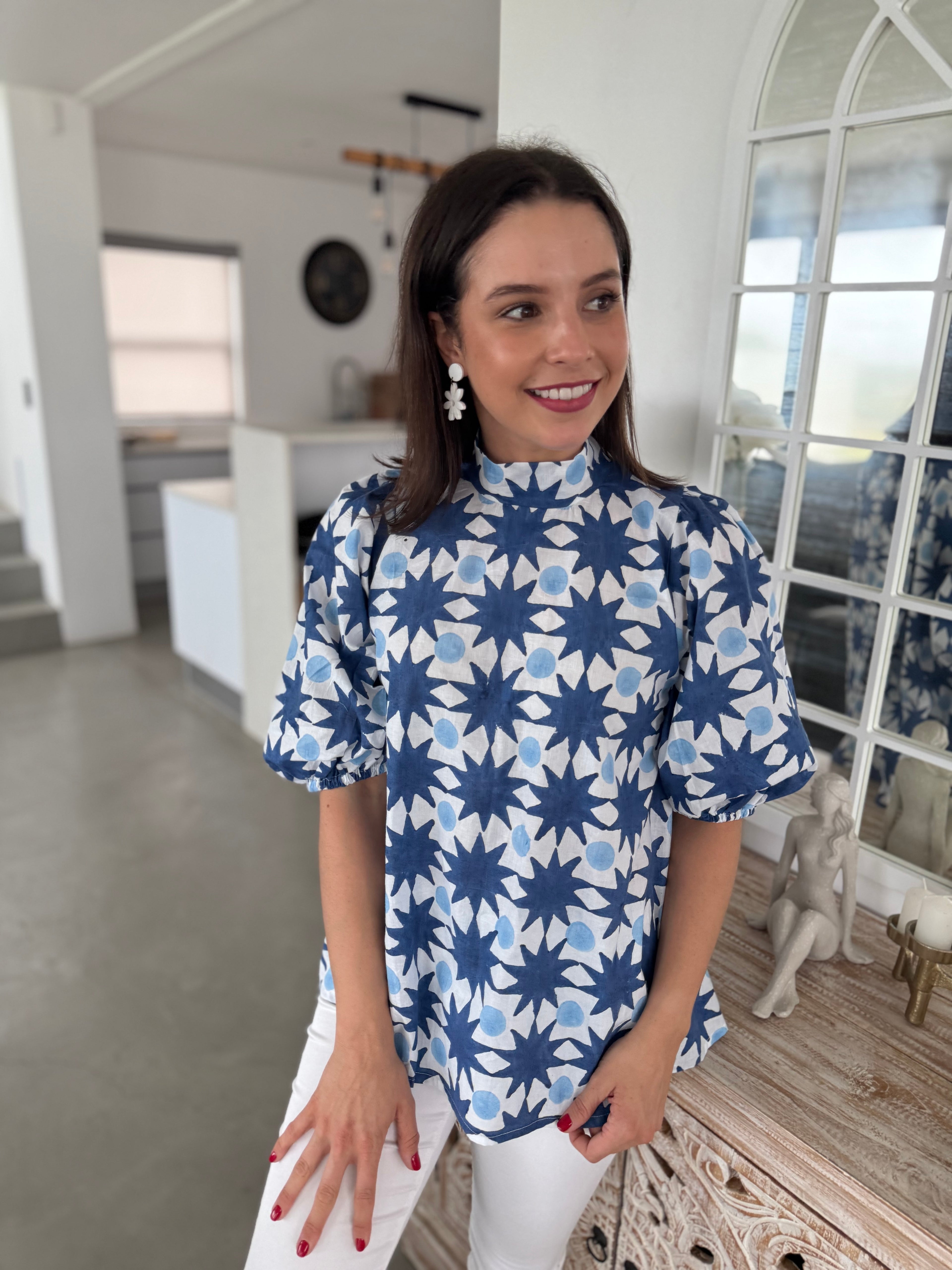 Lena top - Blue star