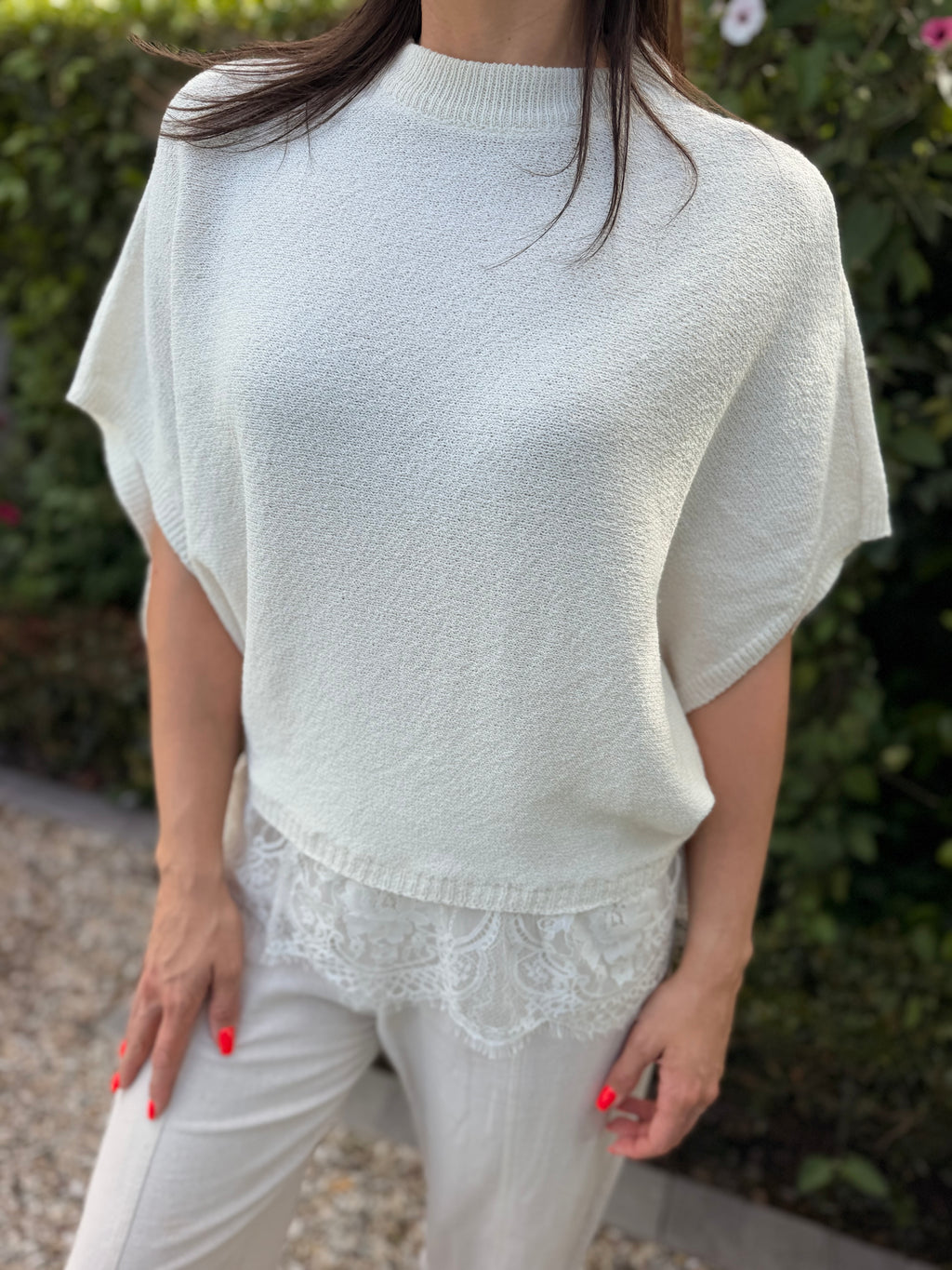 Lucy lace knit - Beige