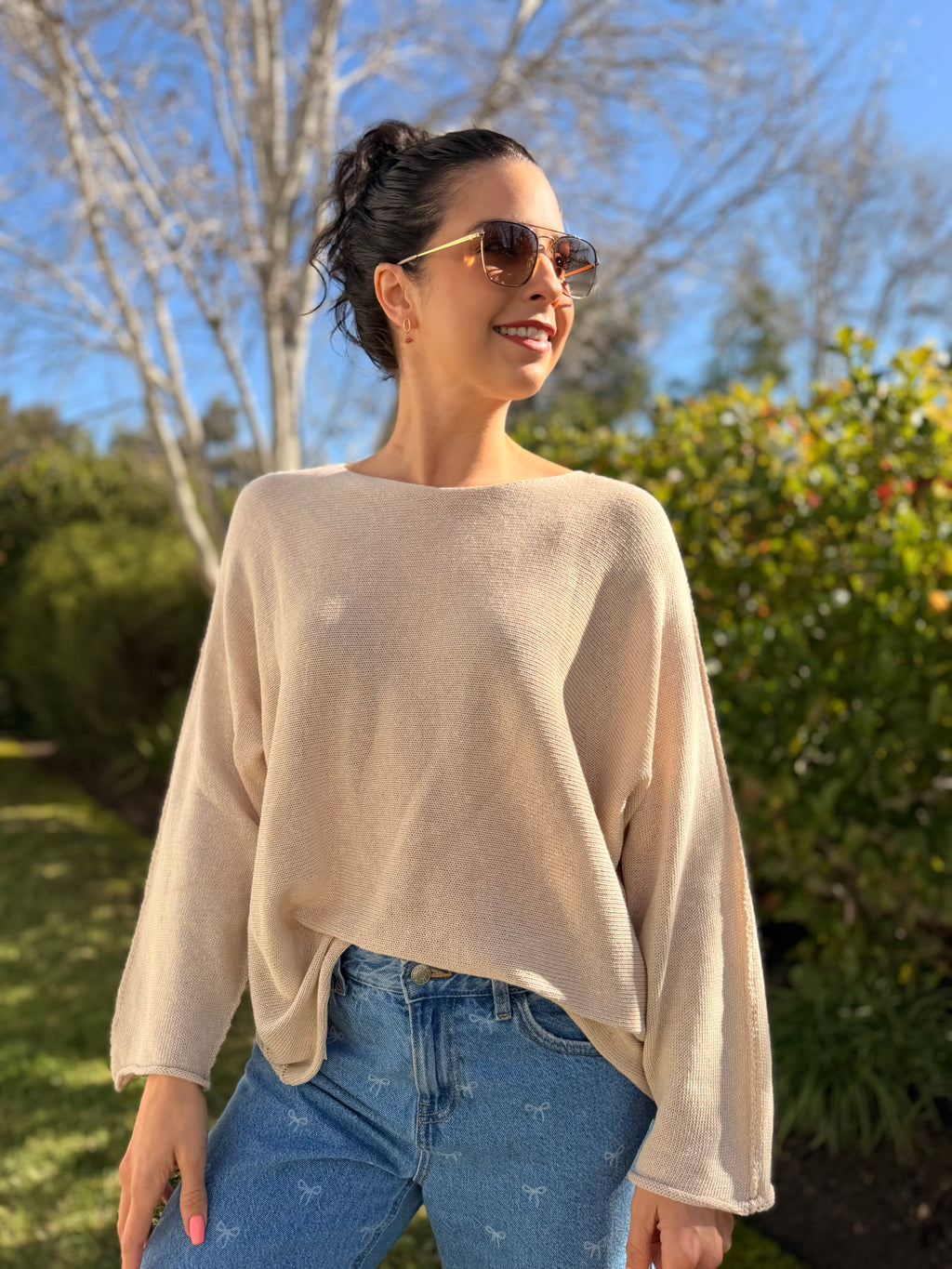 Italian cotton knit - Beige