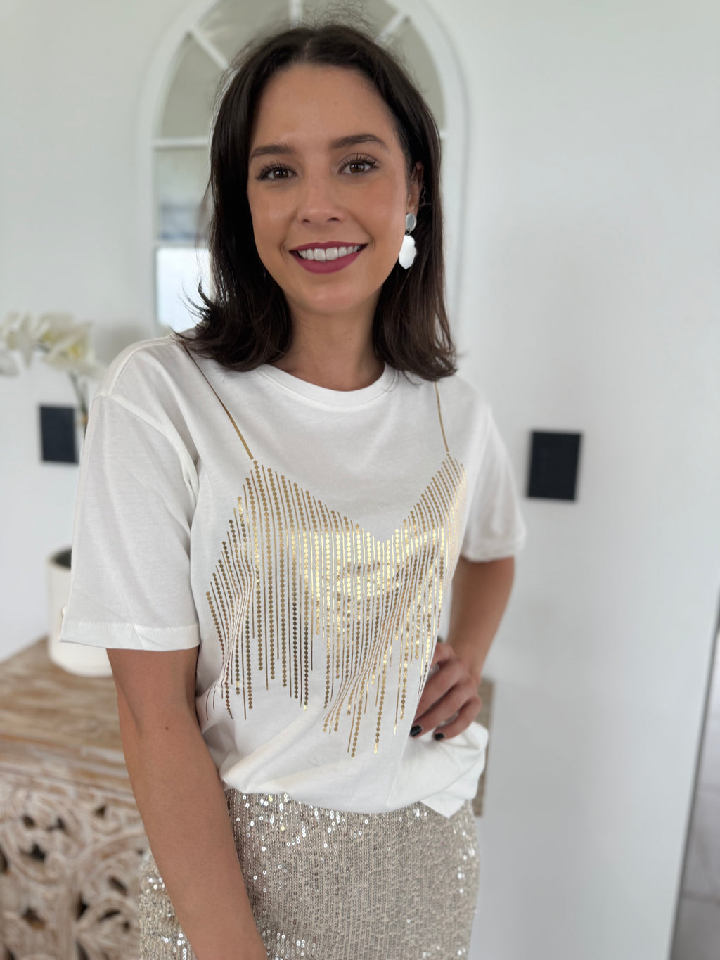 Bralette TShirt - Gold