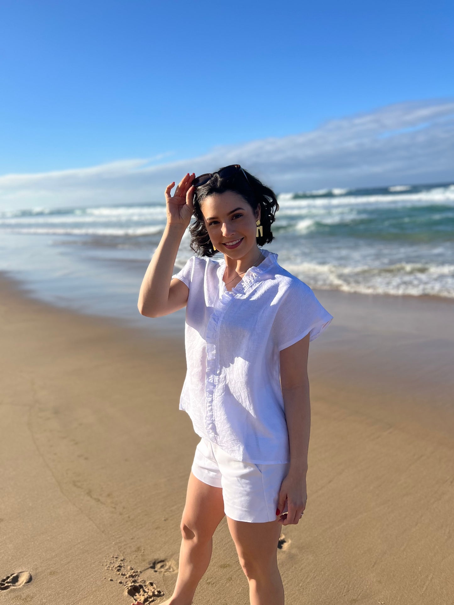Anelia top - White linen