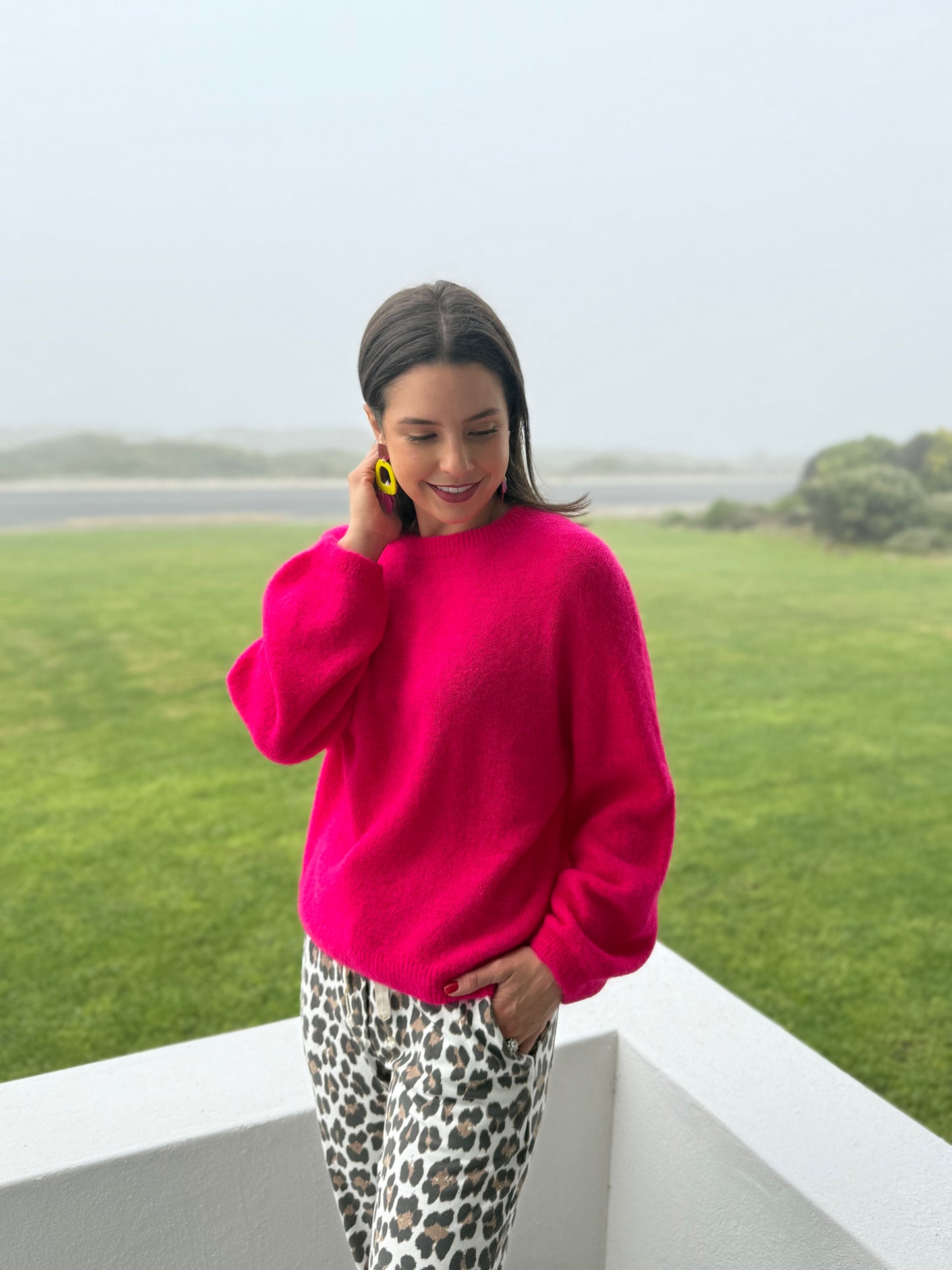 Baby alpaca knit - Cerise