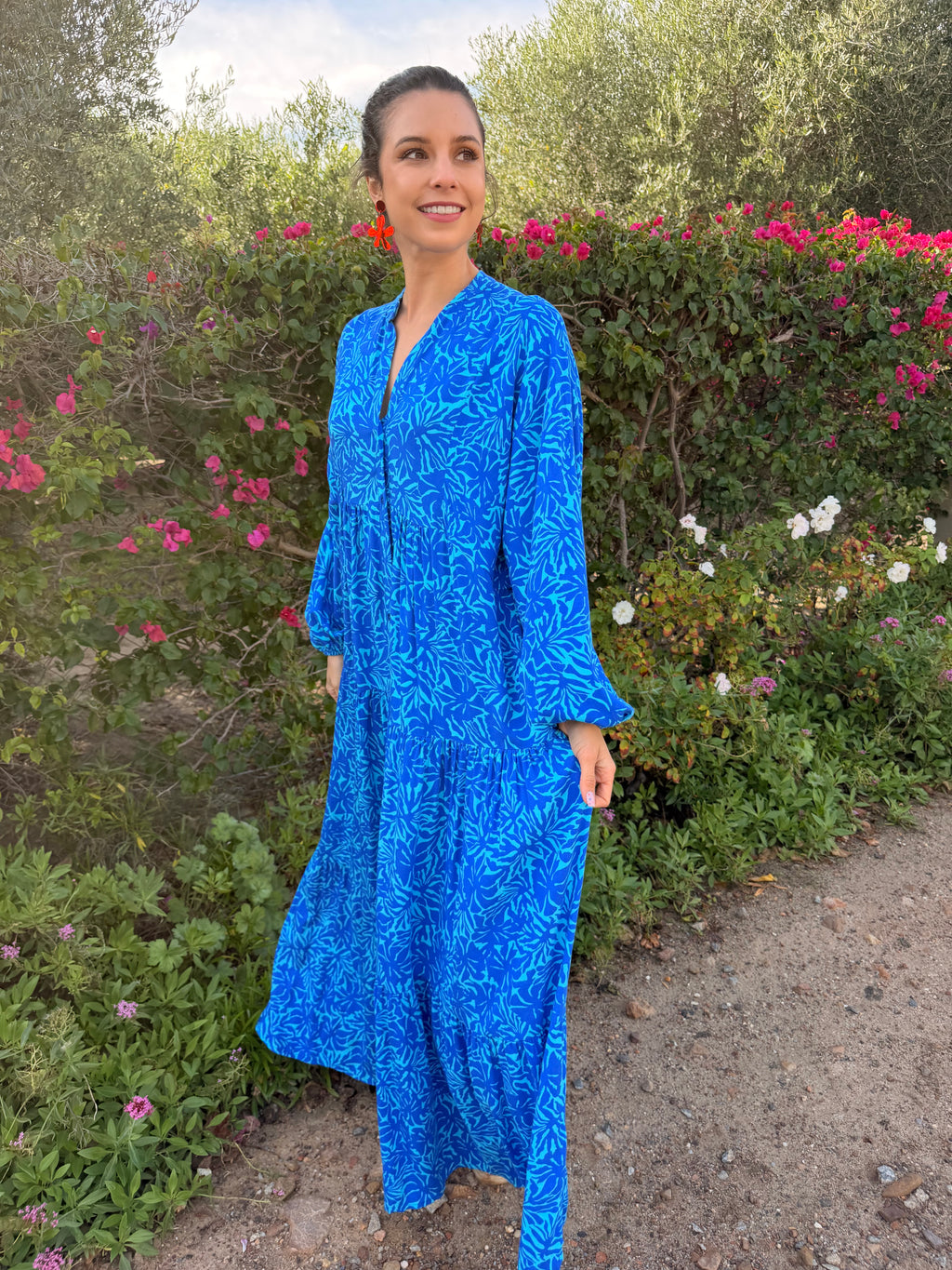 Jenna dress - Blue two tone