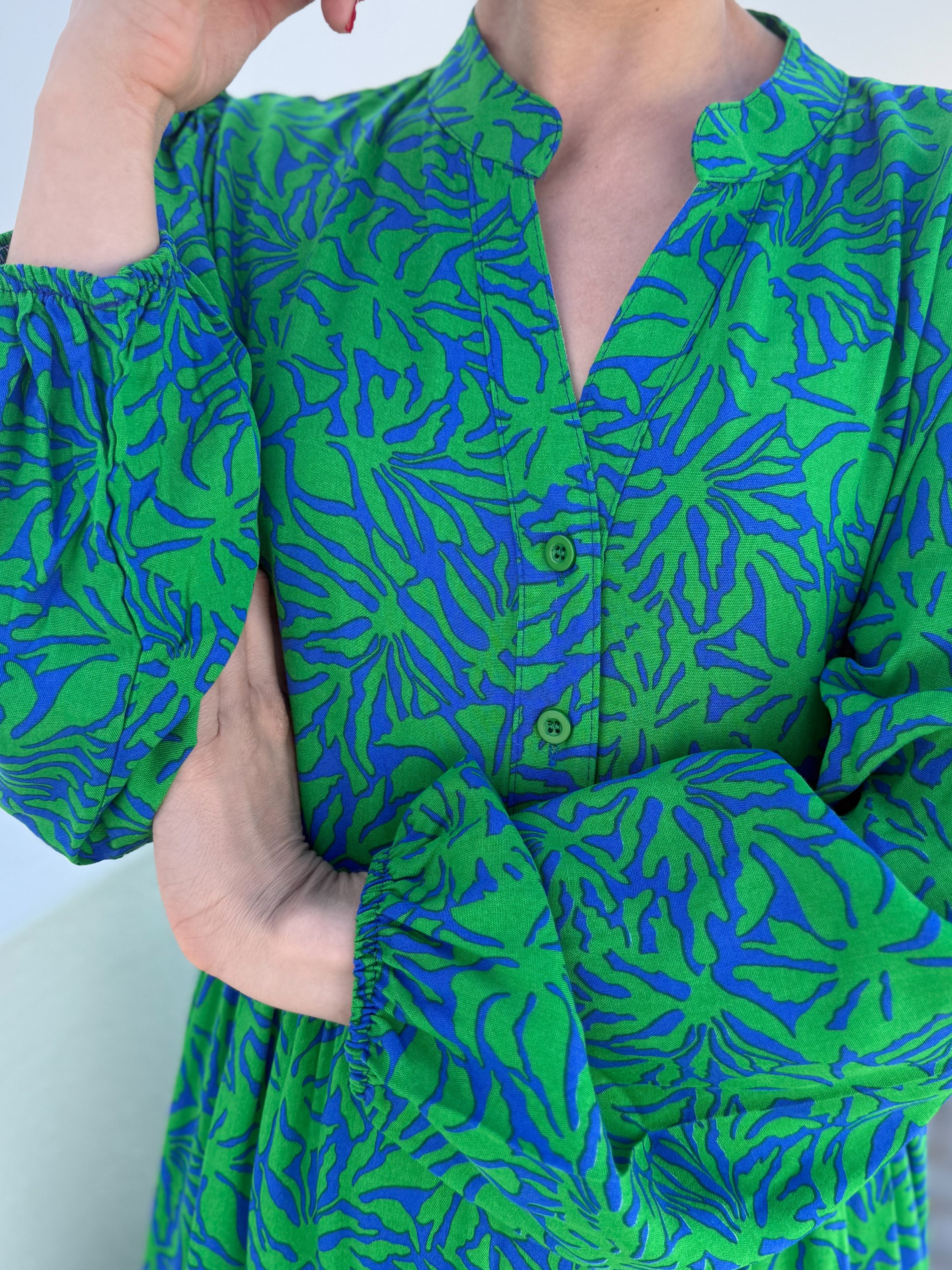 Thea dress - Green floral