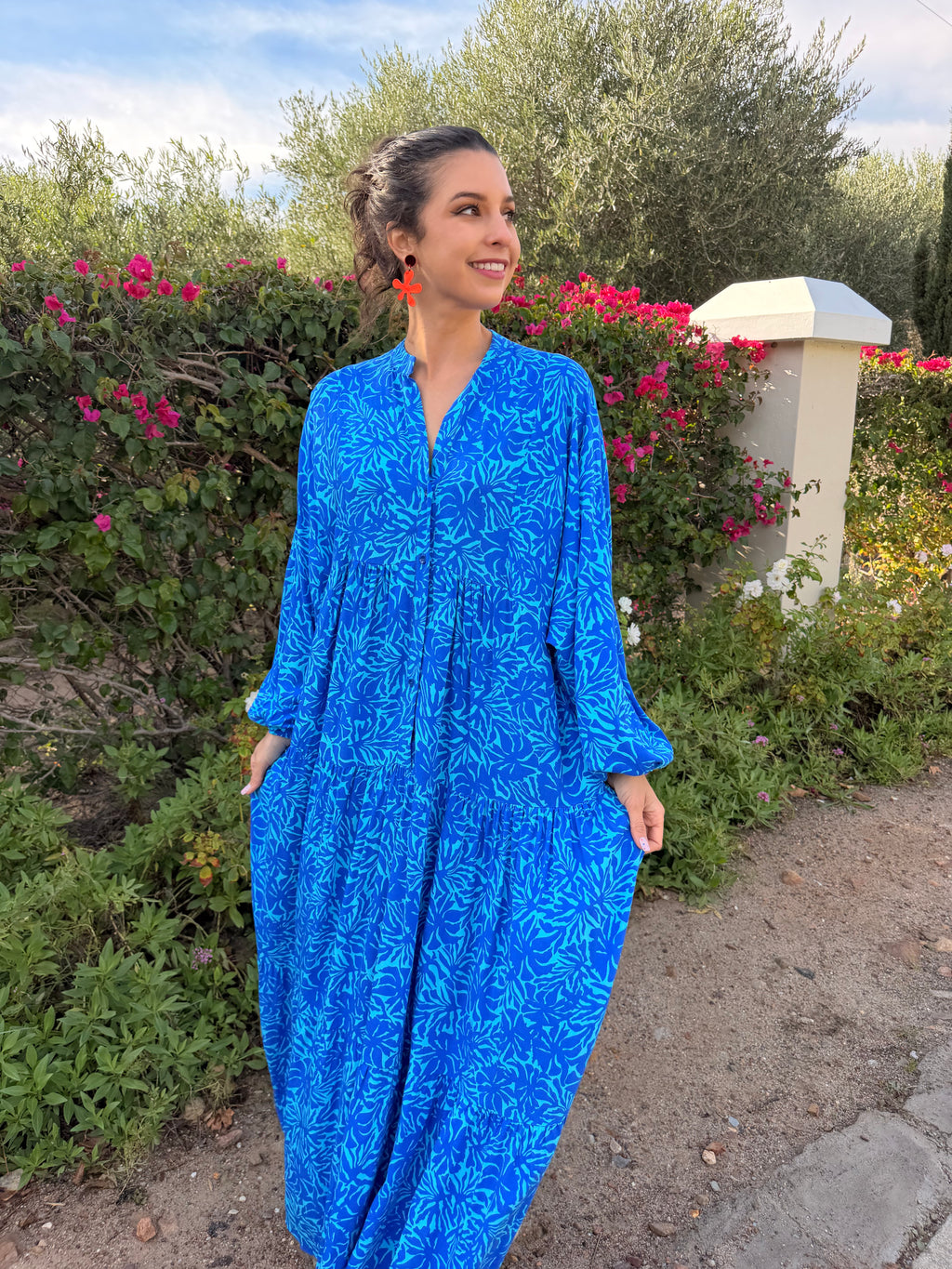 Jenna dress - Blue two tone