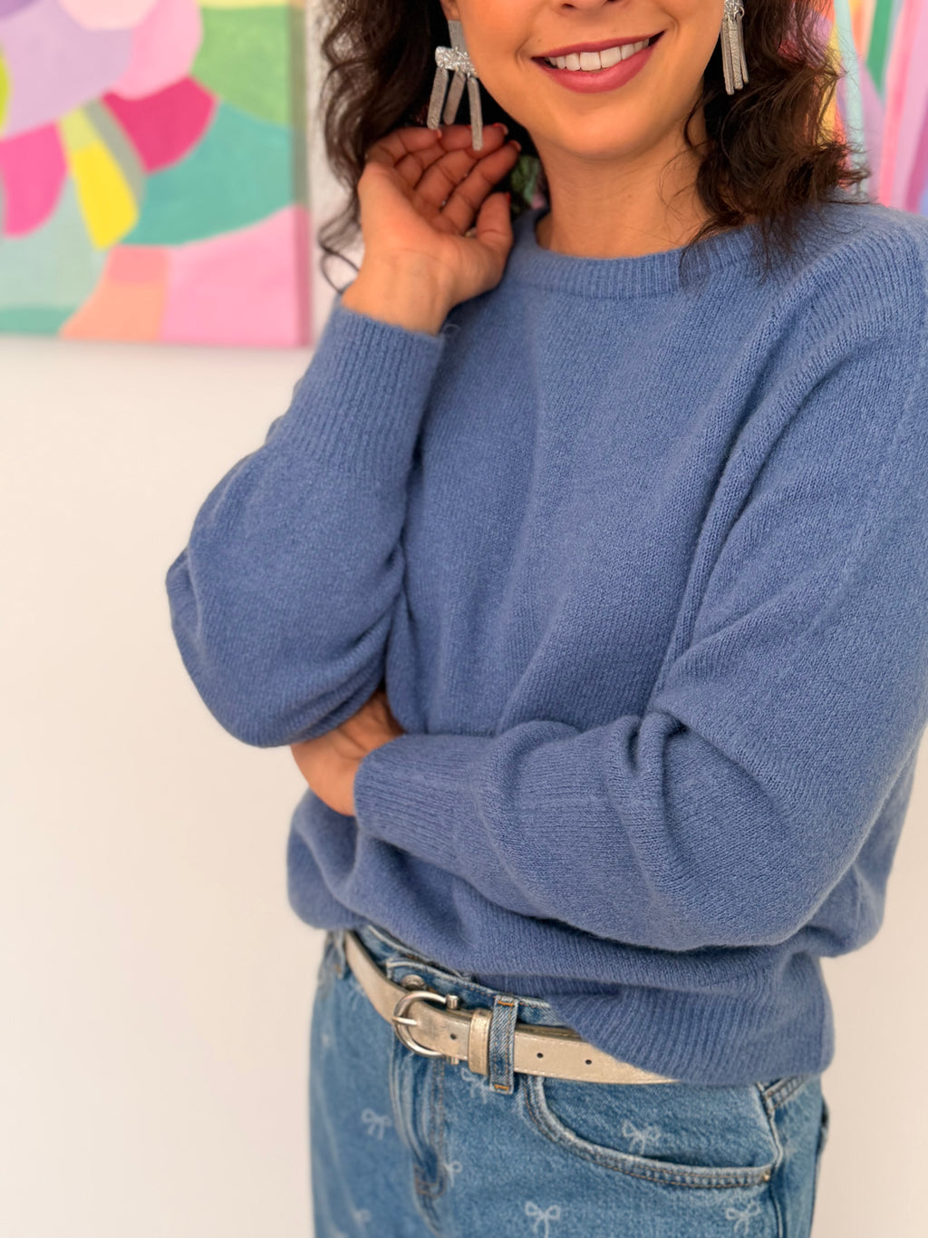 Baby alpaca knit - Carolina blue