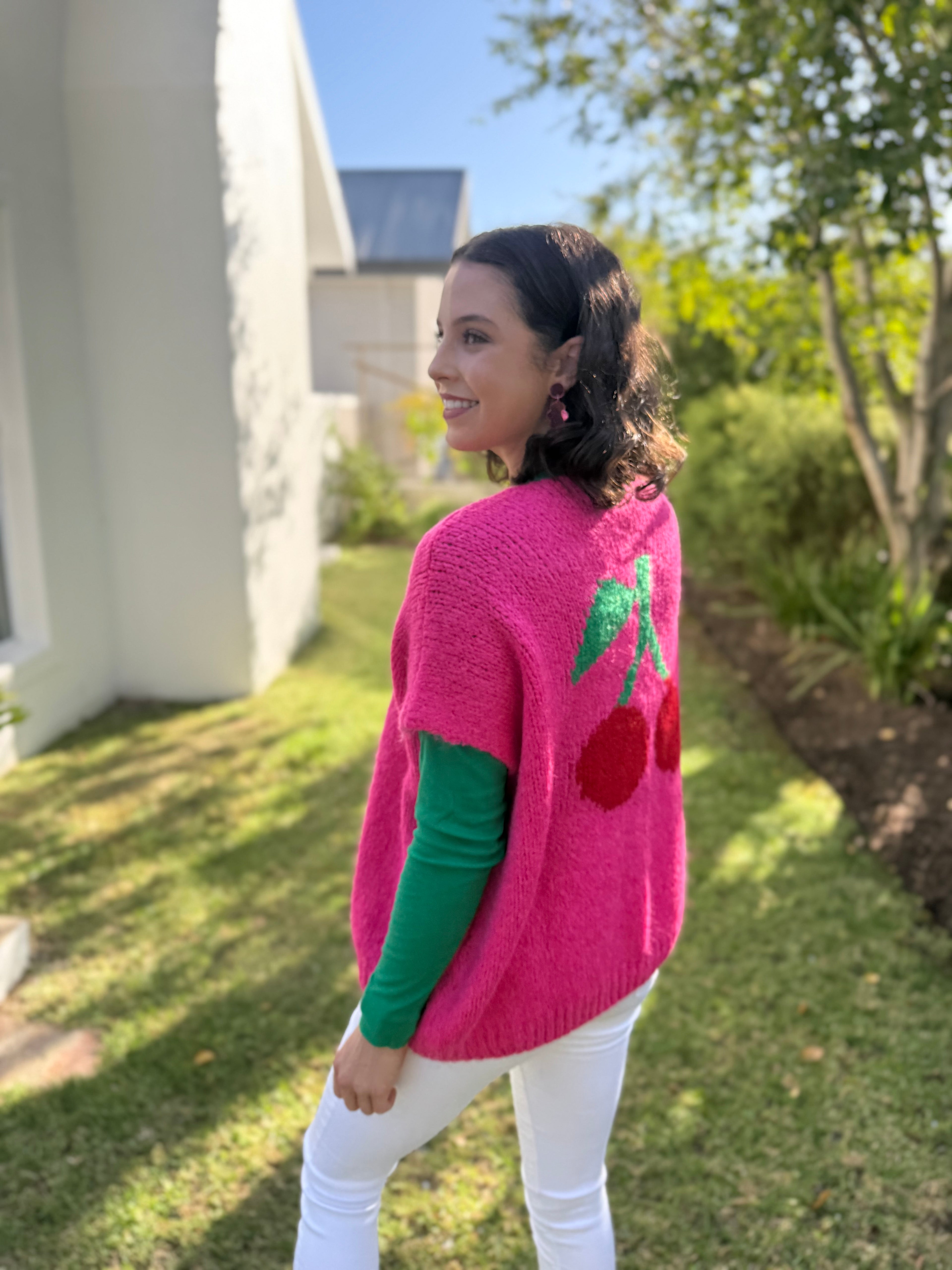 Cherry knit - Pink