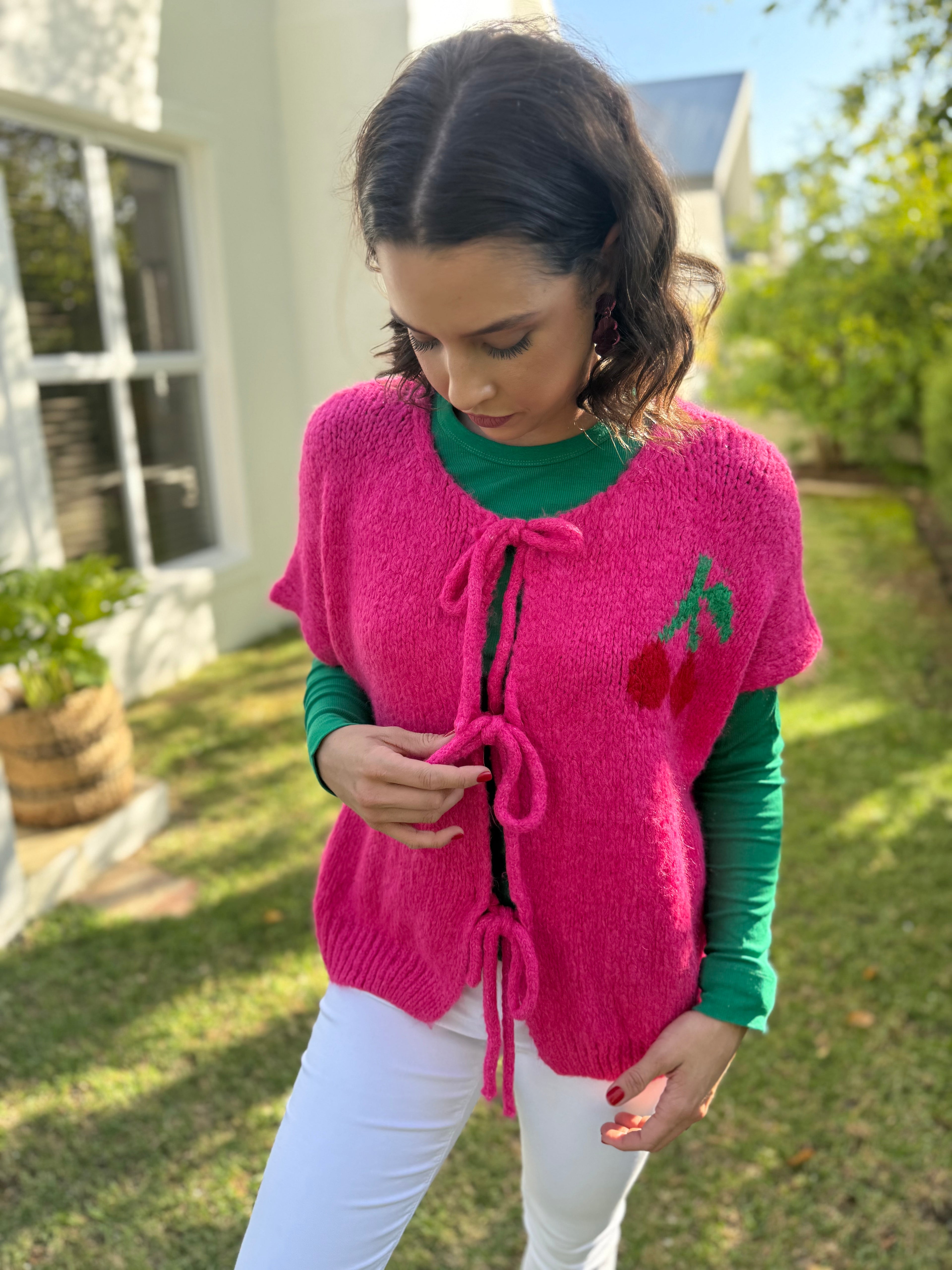 Cherry knit - Pink