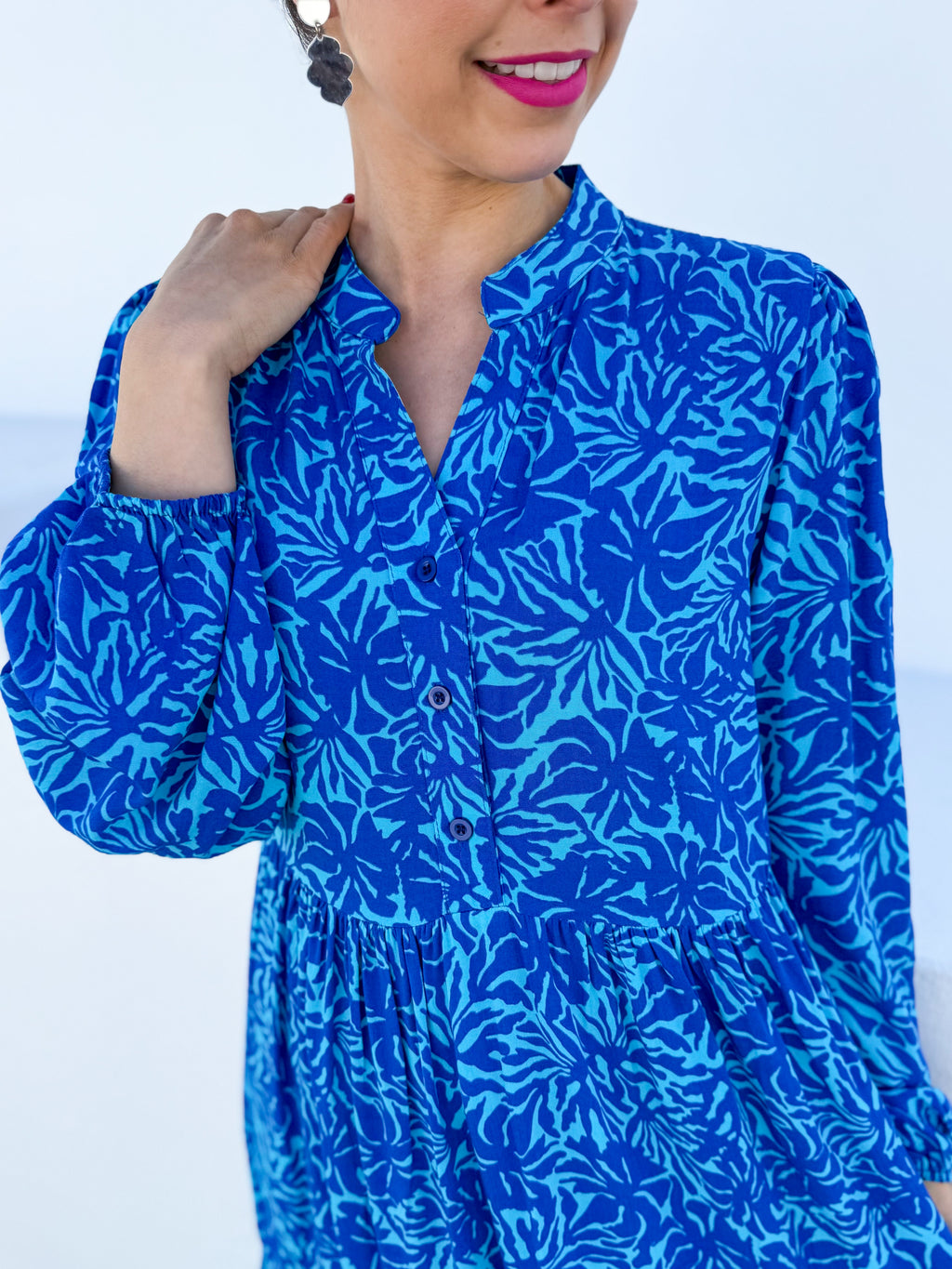Thea dress - Blue floral