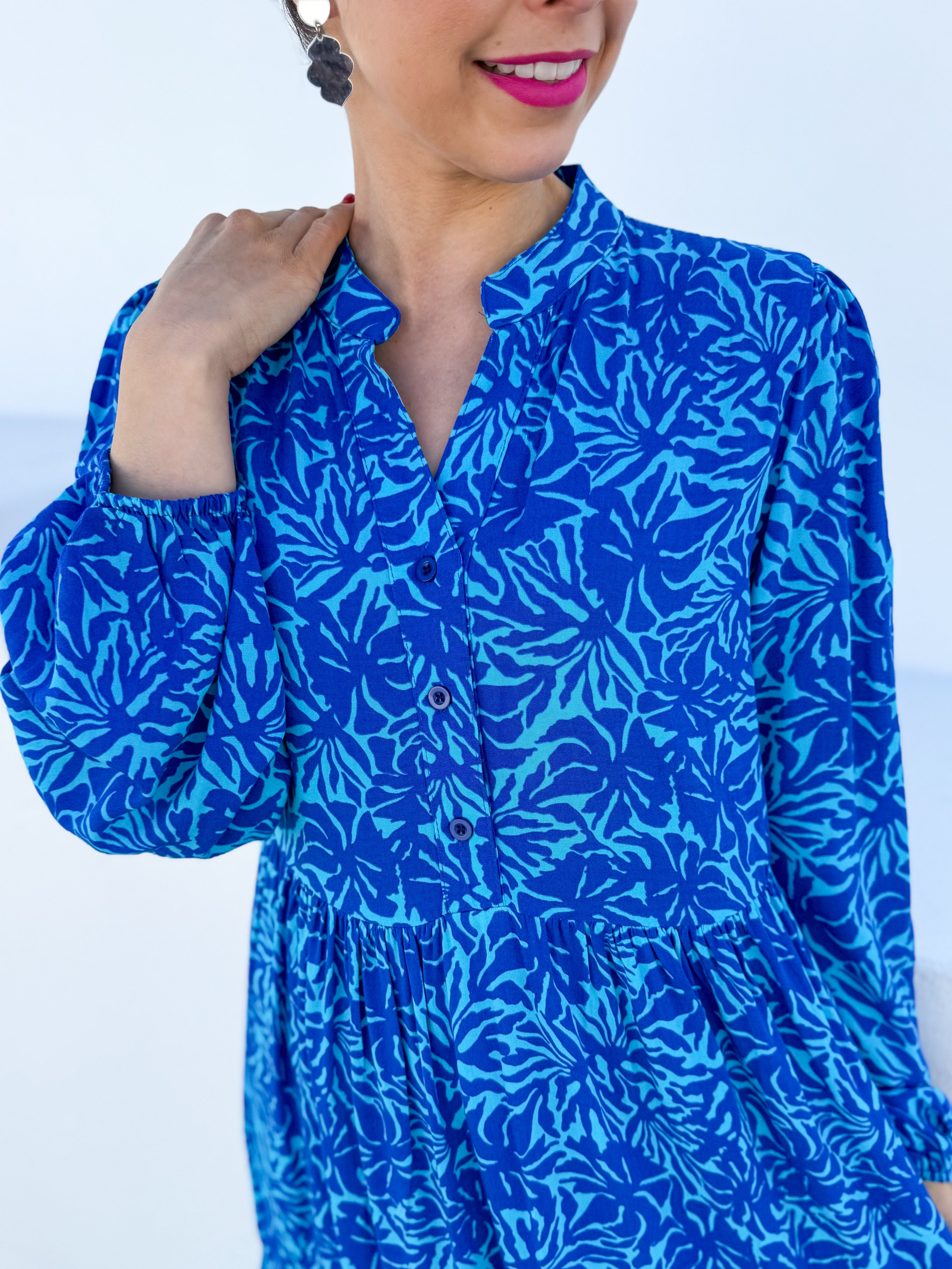 Thea dress - Blue floral