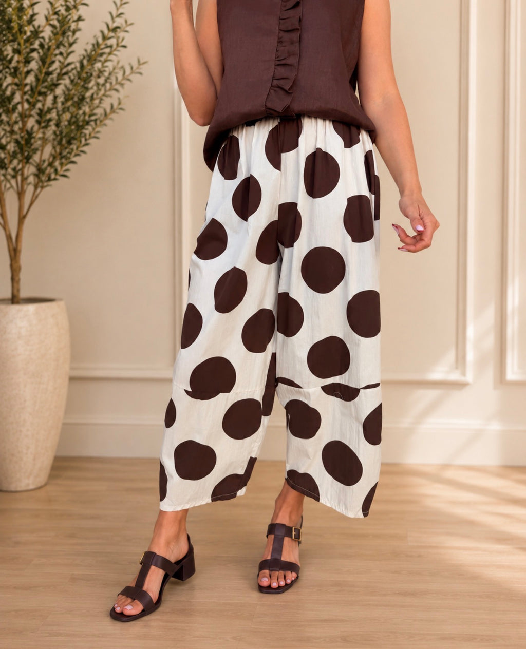 Barrel italian pants - Cream