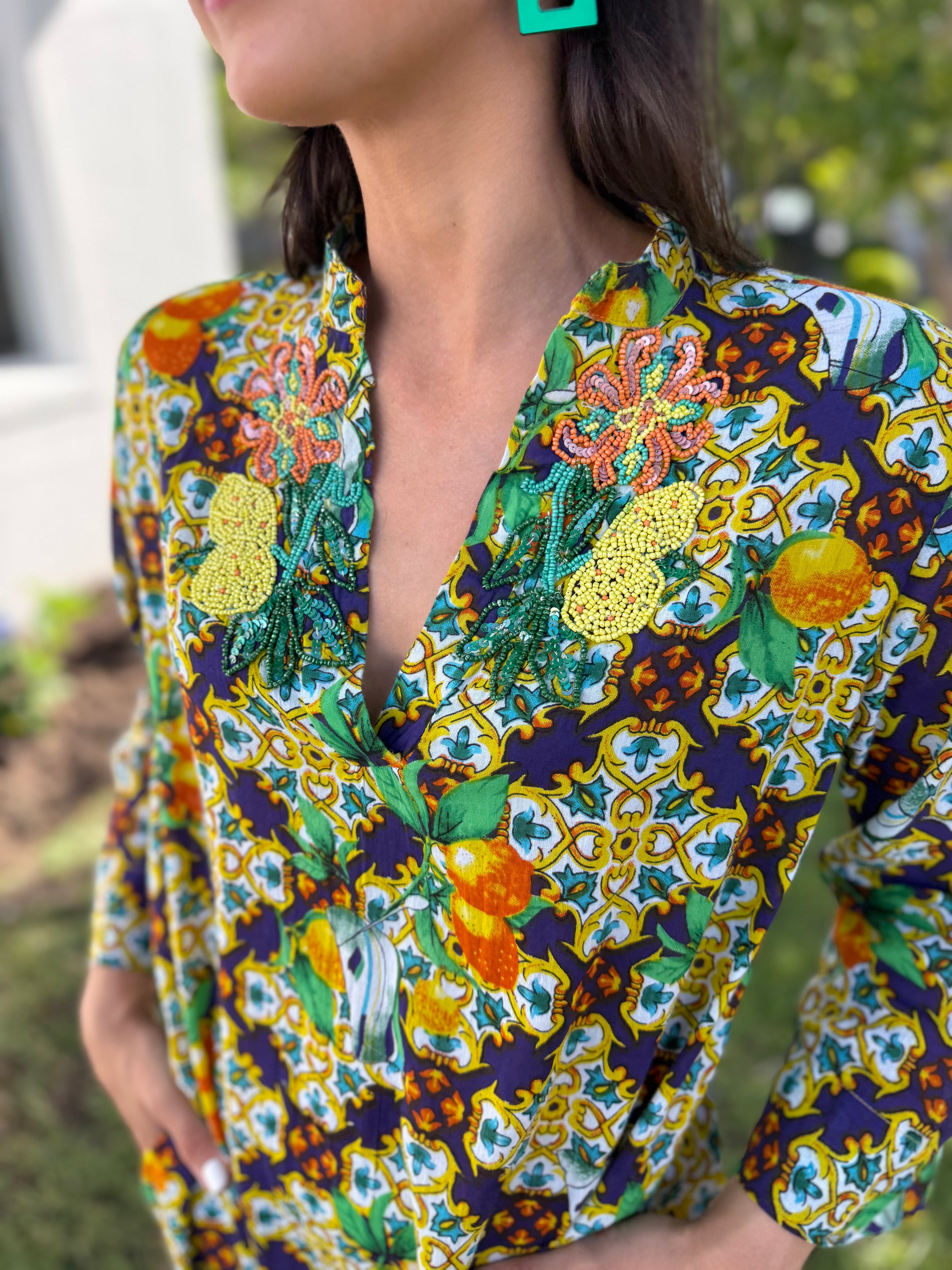 Romey kaftan - Blue la dolce vita