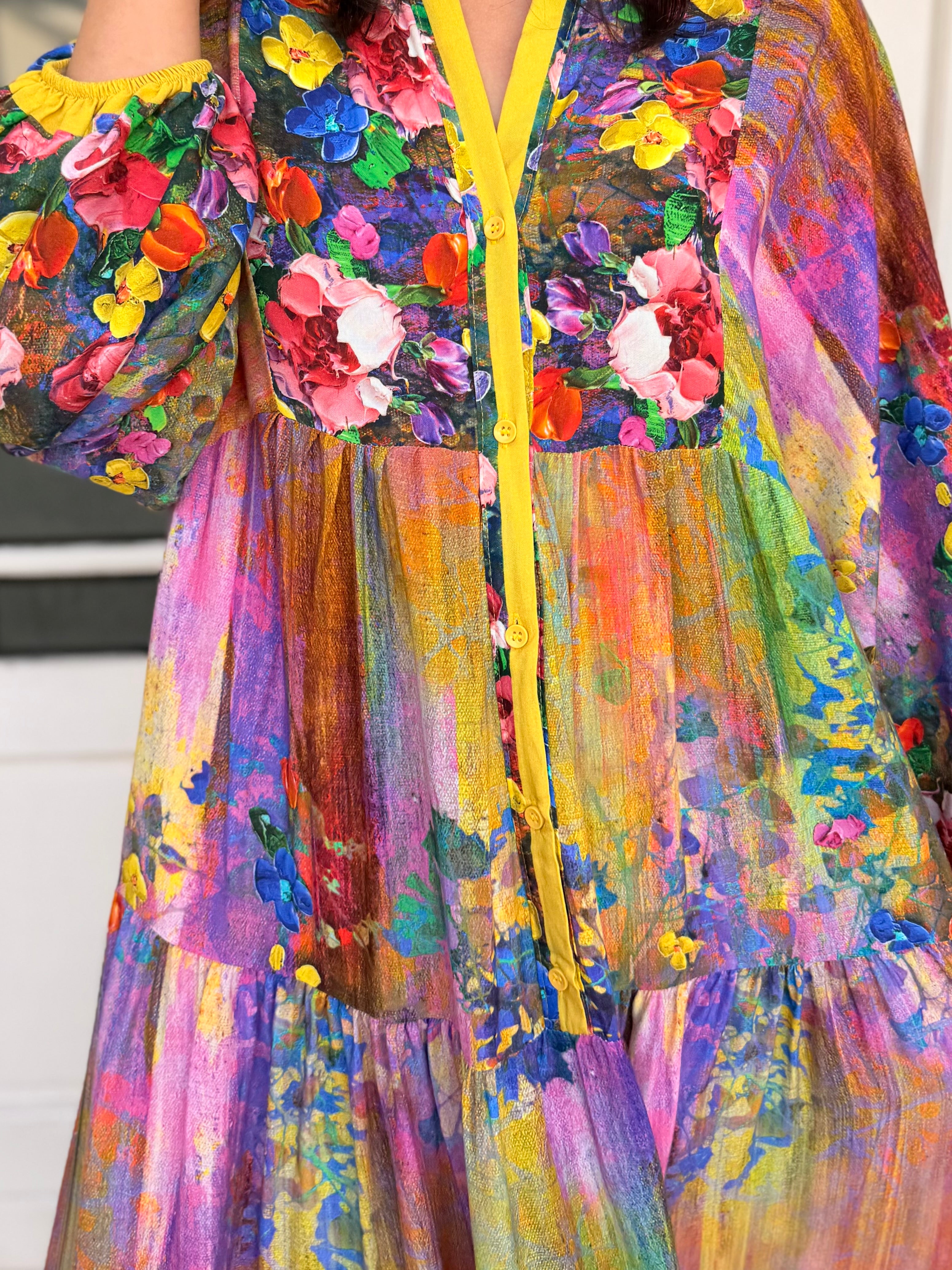 Jenna dress - Painted floral