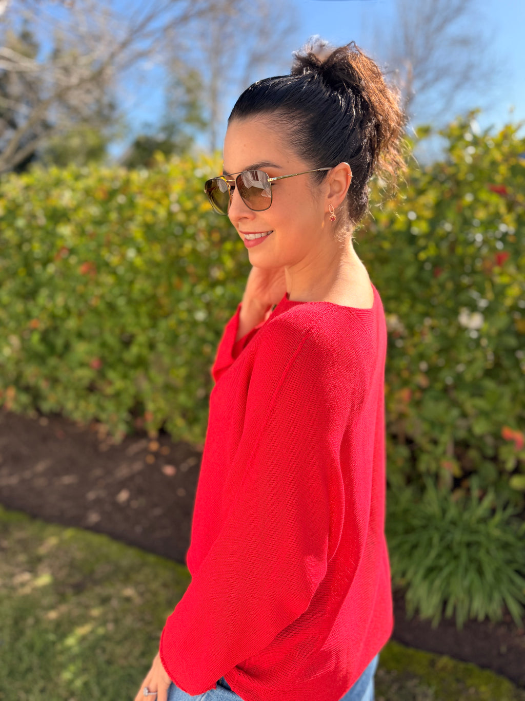 Italian cotton knit - Red