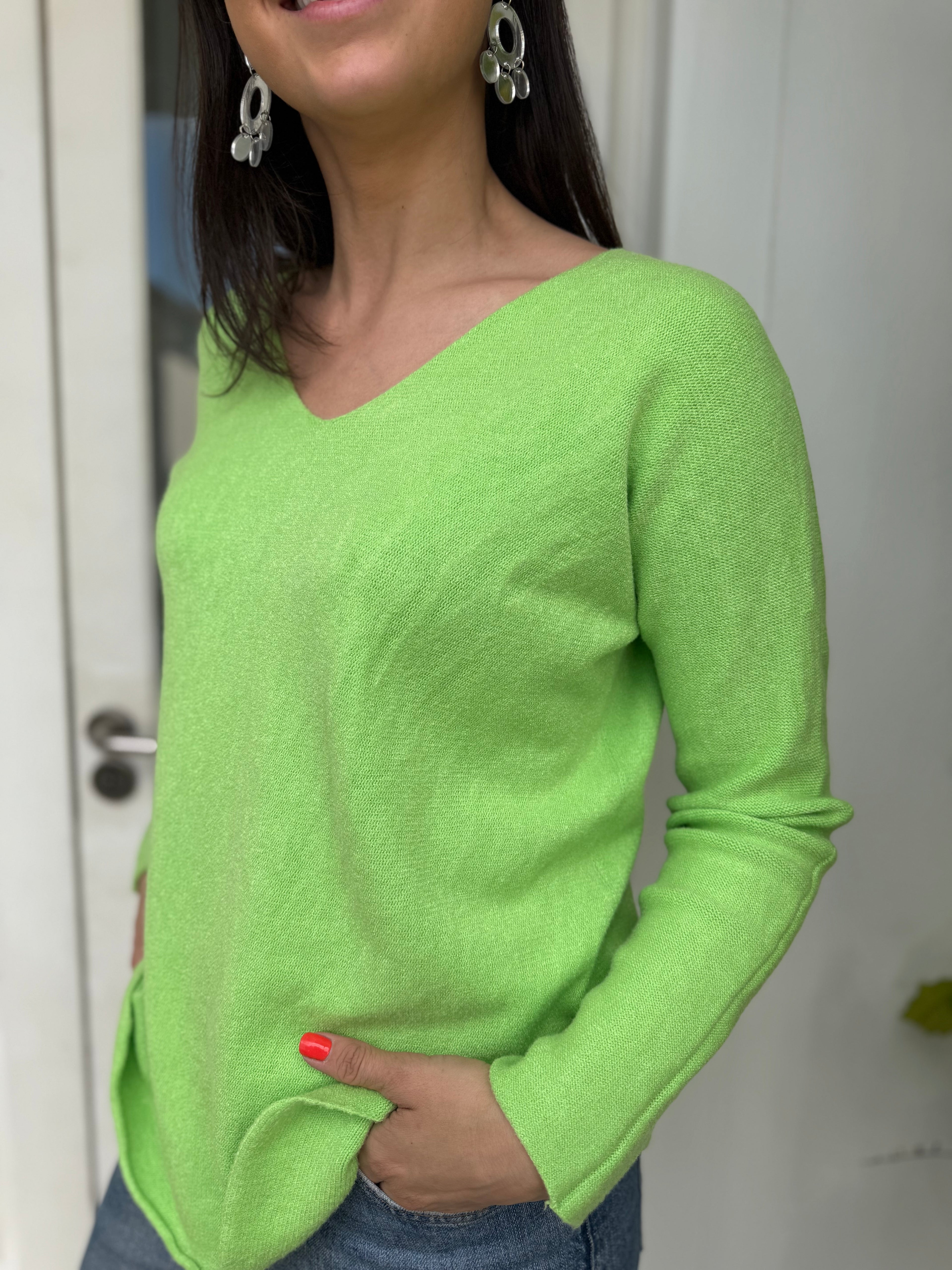 Italian Viscose knit - Lime