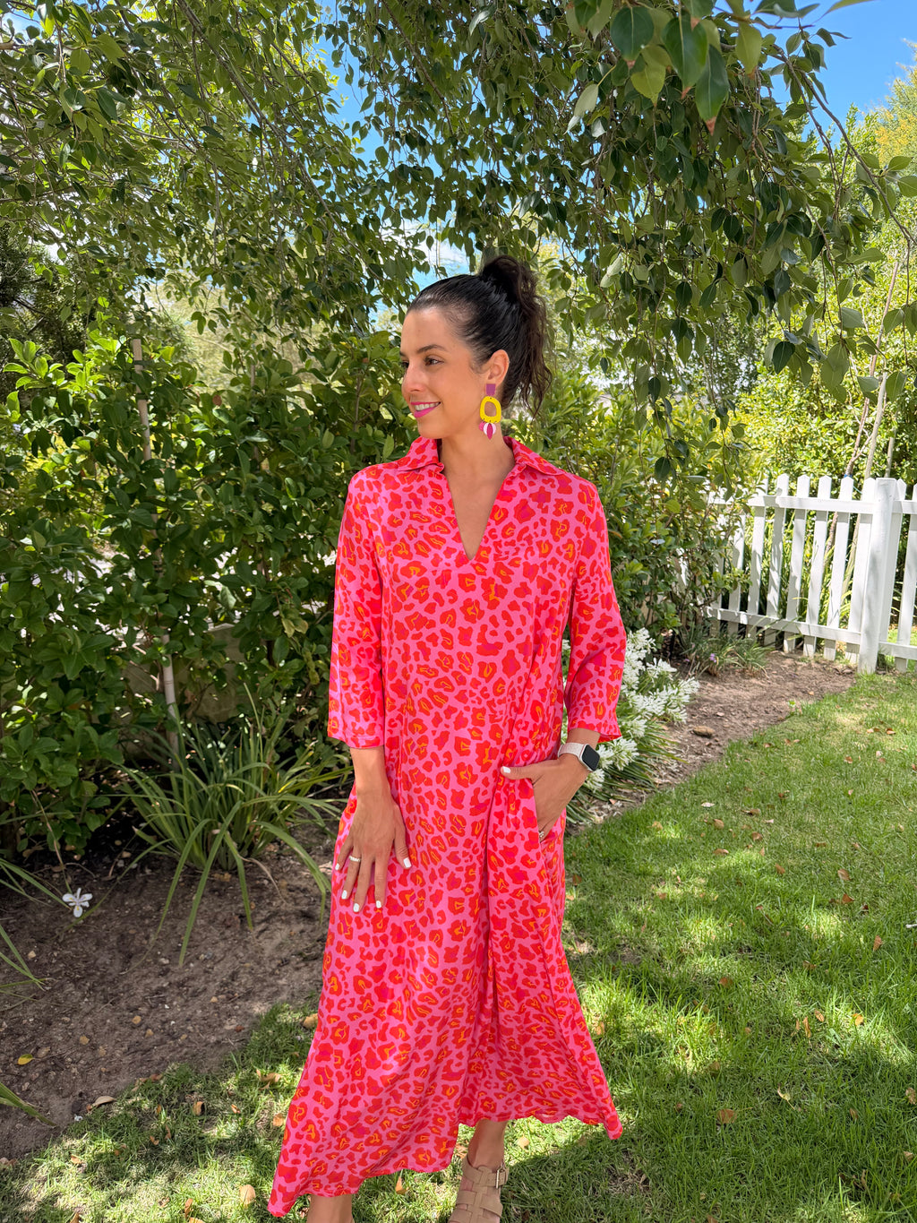 Vicky dress - Pink Leopard