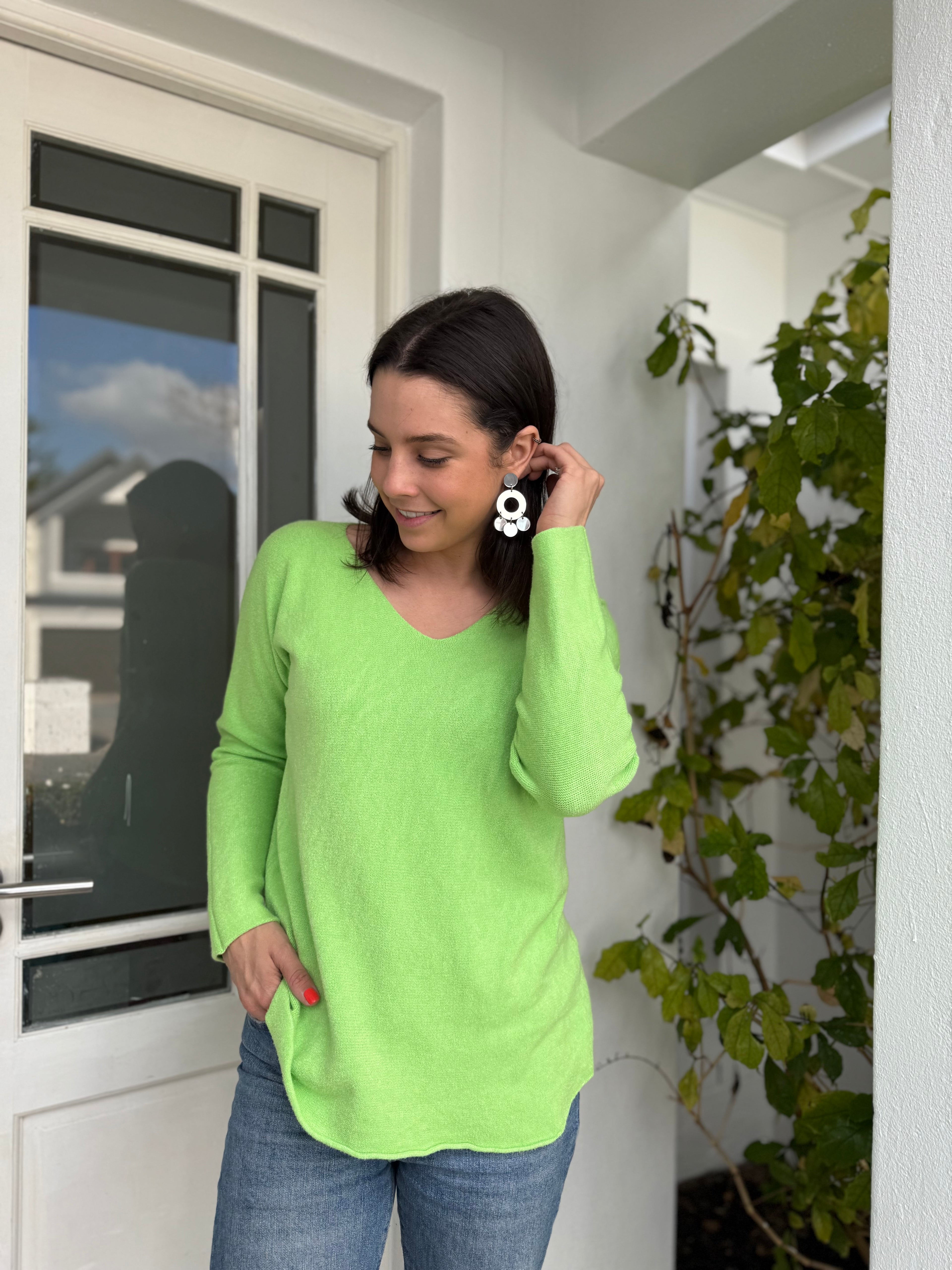 Italian Viscose knit - Lime