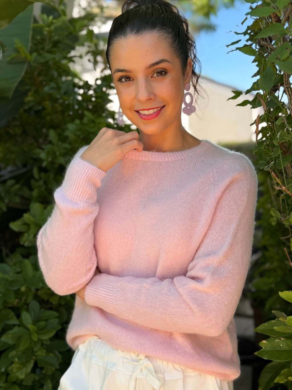 Baby alpaca knit - Baby pink