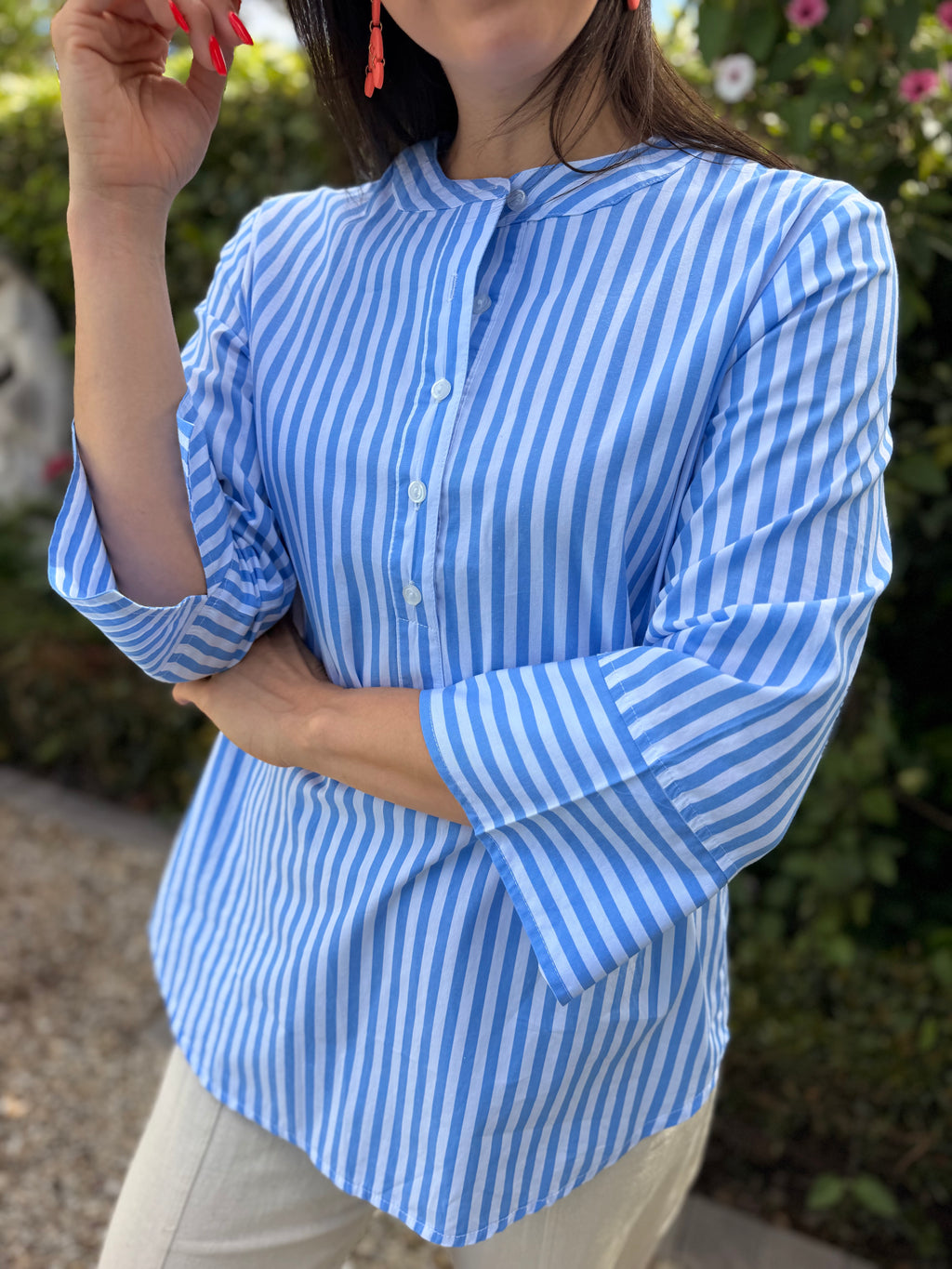 Kayla shirt - Blue stripe