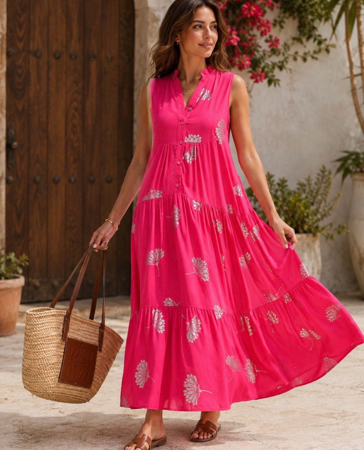 Melina dress - Pink floral