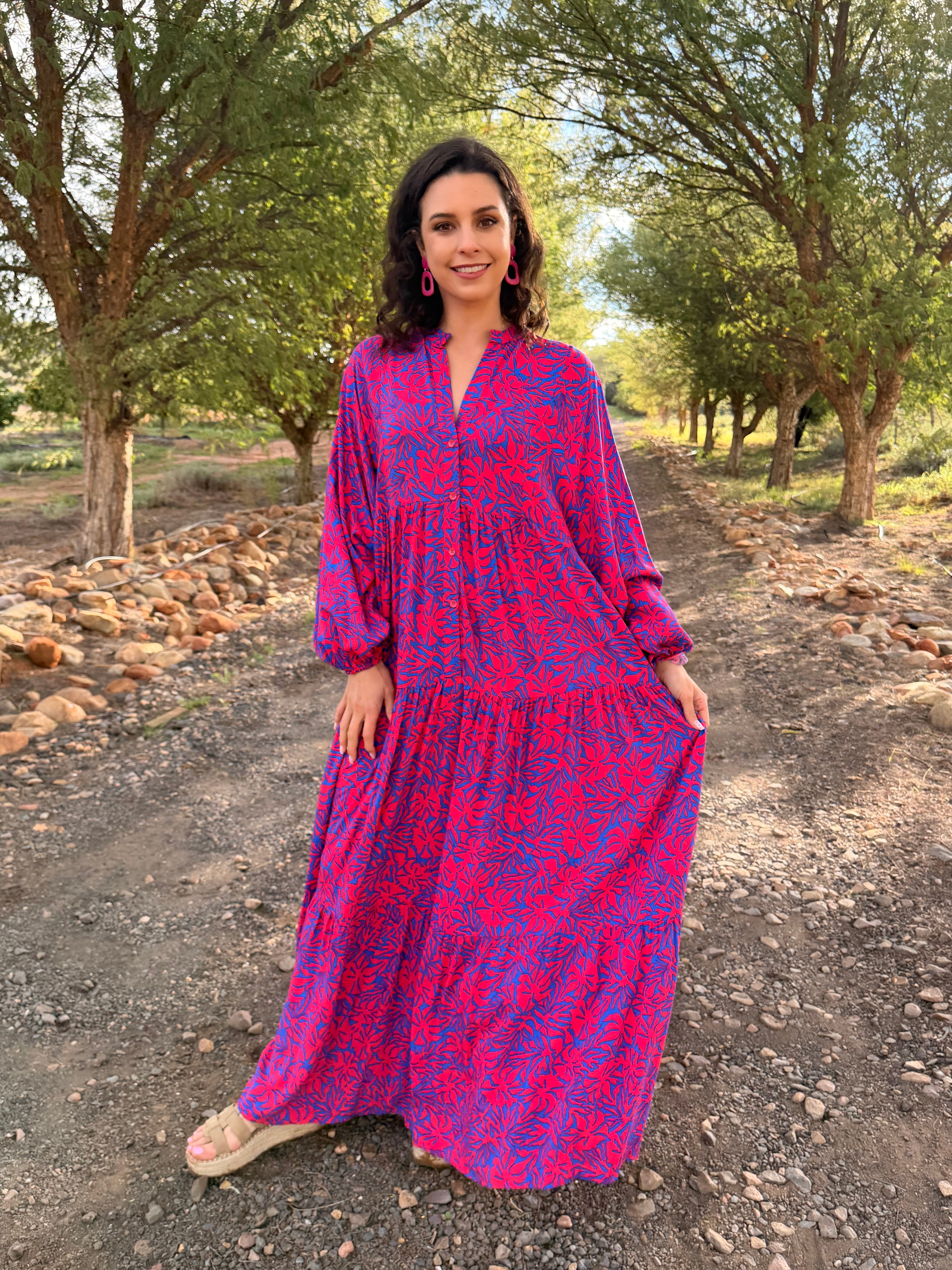 Jenna dress - Pink two tone