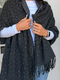 Cashmere shimmer scarf - Charcoal