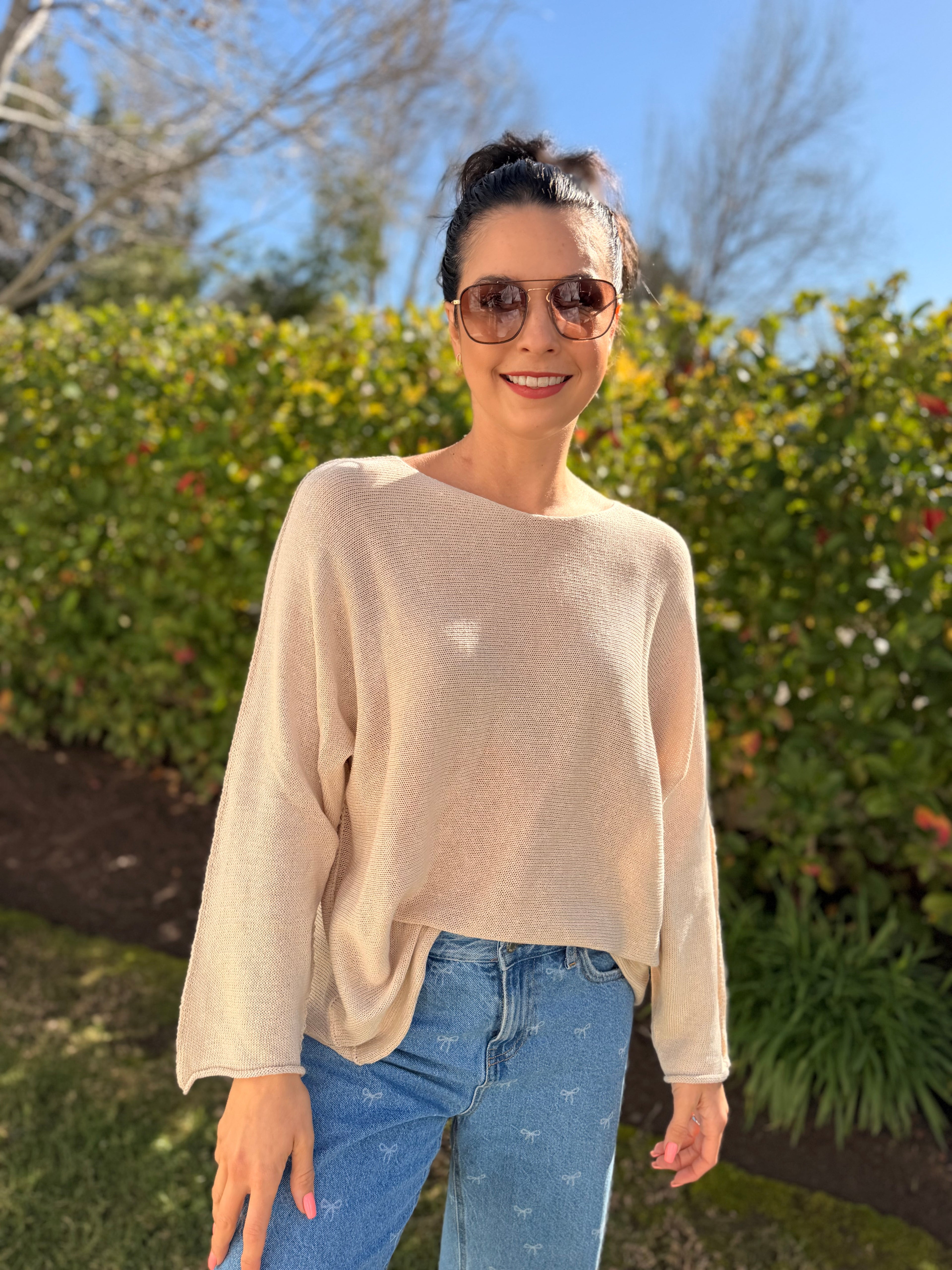 Italian cotton knit - Beige