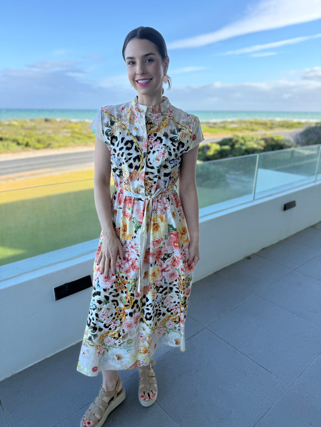 Bibi dress - beige leopard