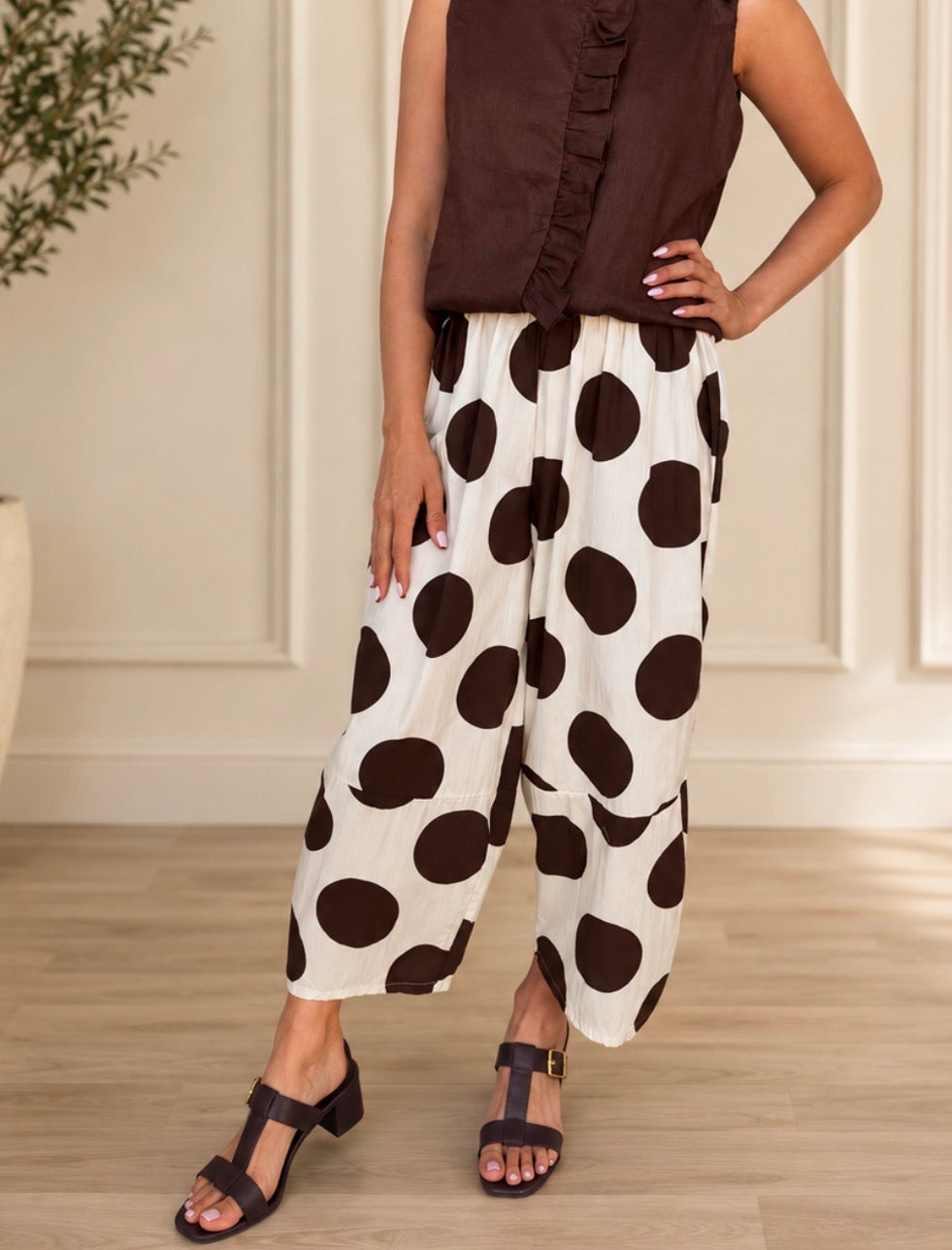 Barrel italian pants - Cream