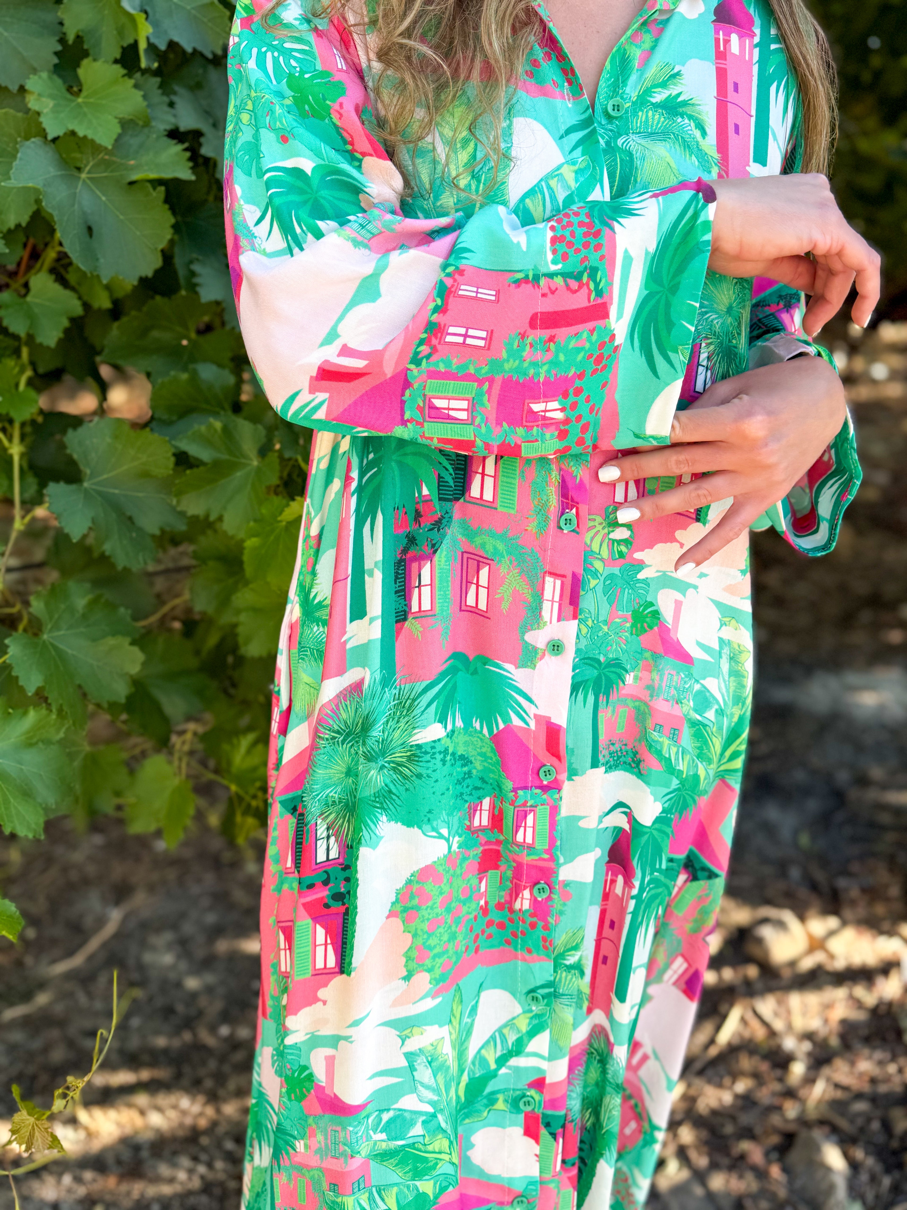 Dessie dress - Tropical town