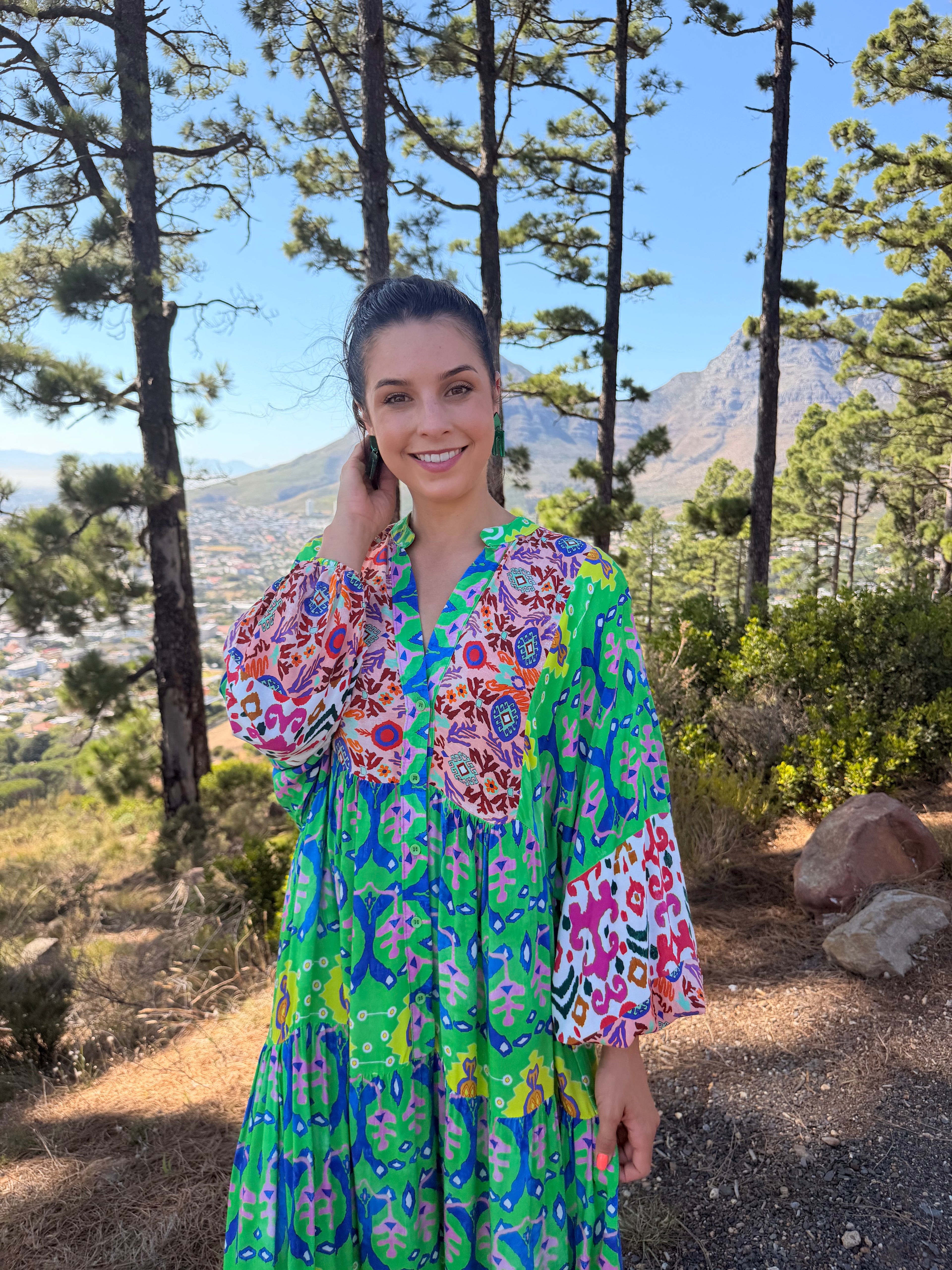 Jenna dress - Multi ikat