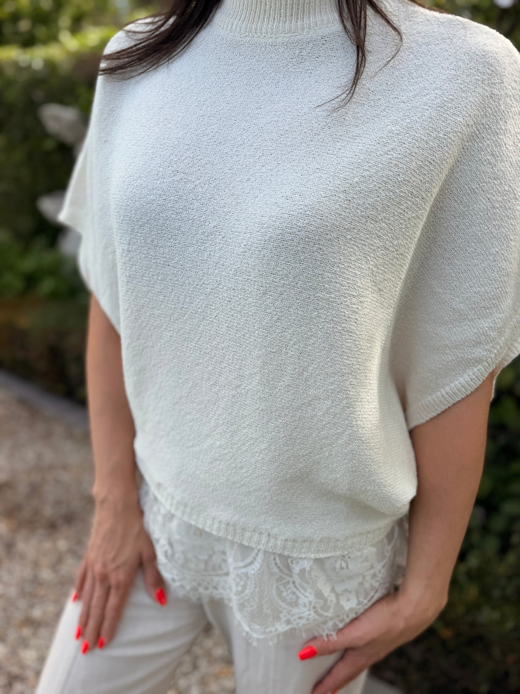 Lucy lace knit - Beige