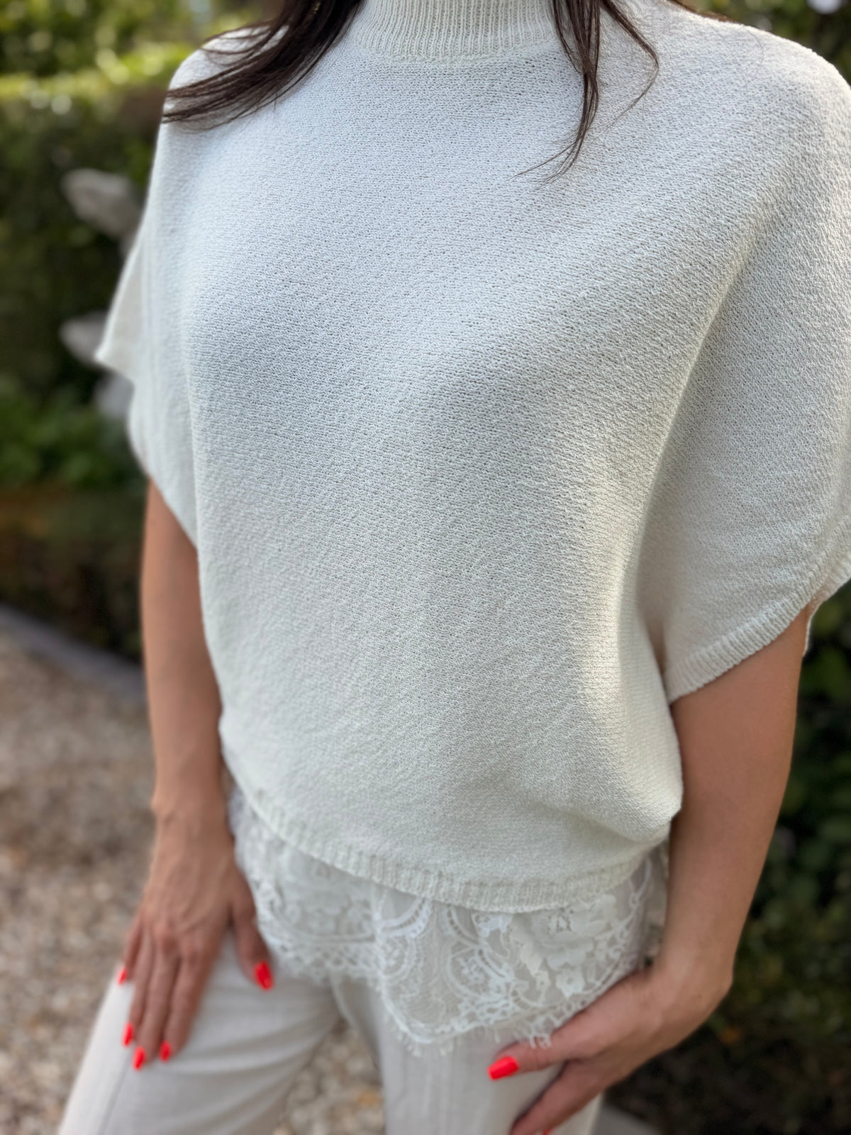 Lucy lace knit - Beige