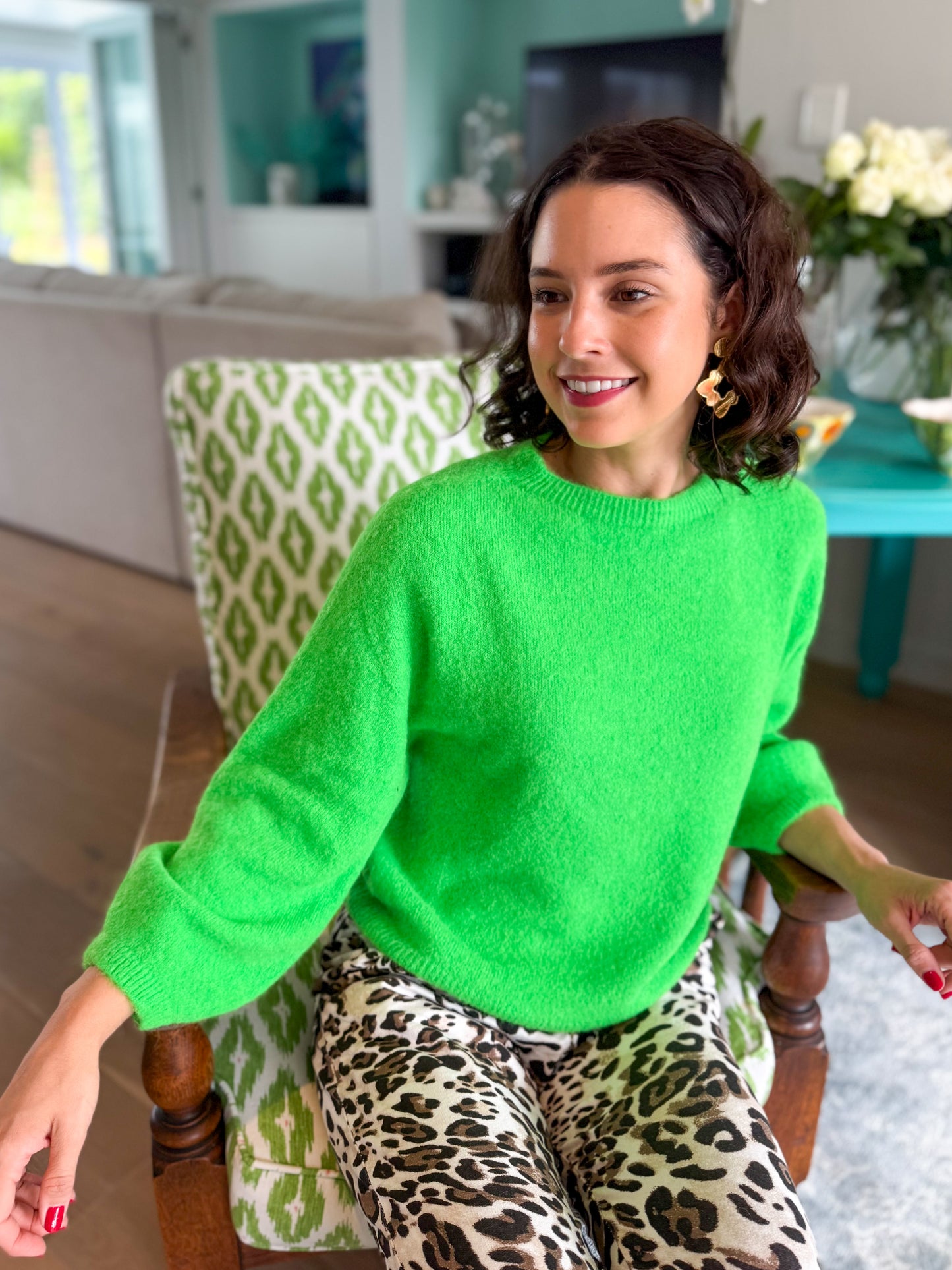 Baby alpaca knit - Green dream