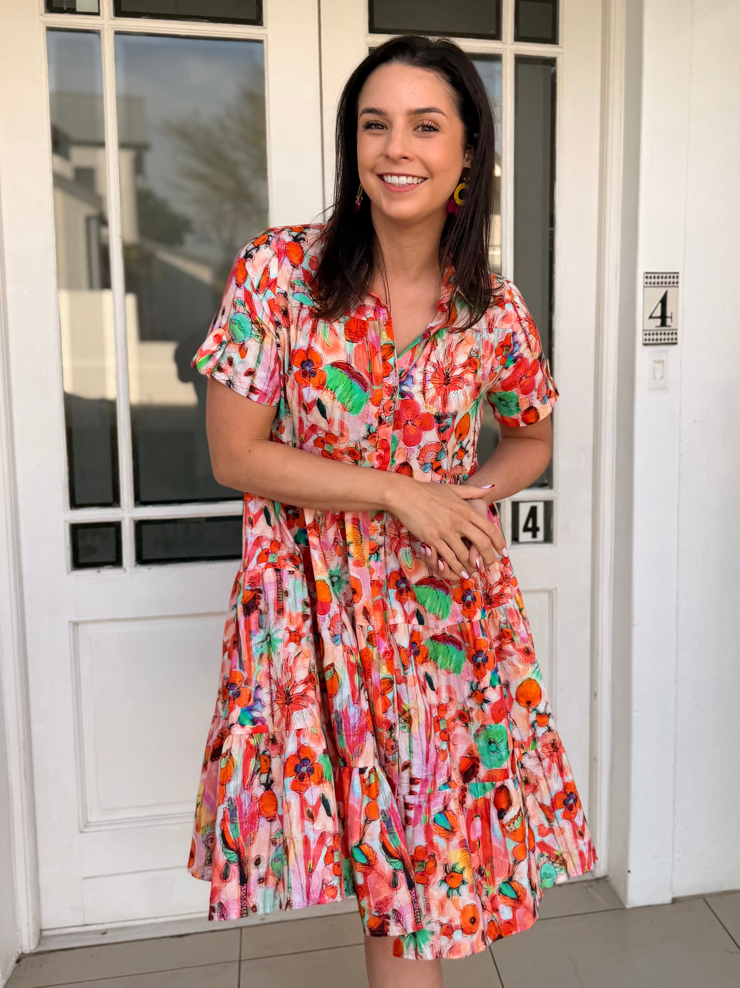 Doll dress - Poppies