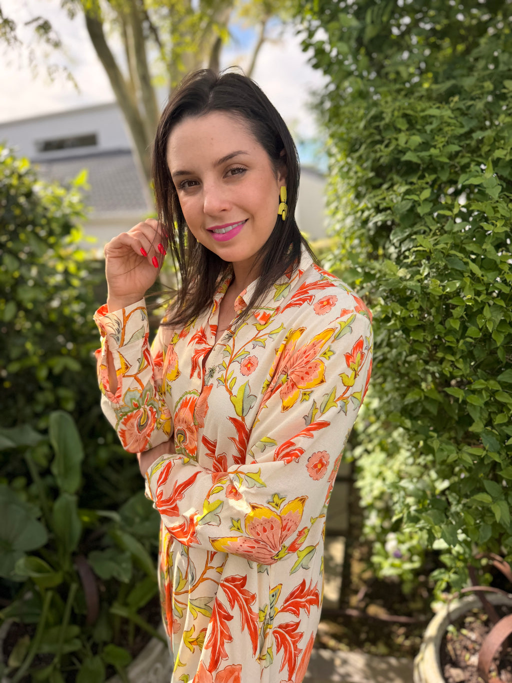 Cindy dress - Gauva floral