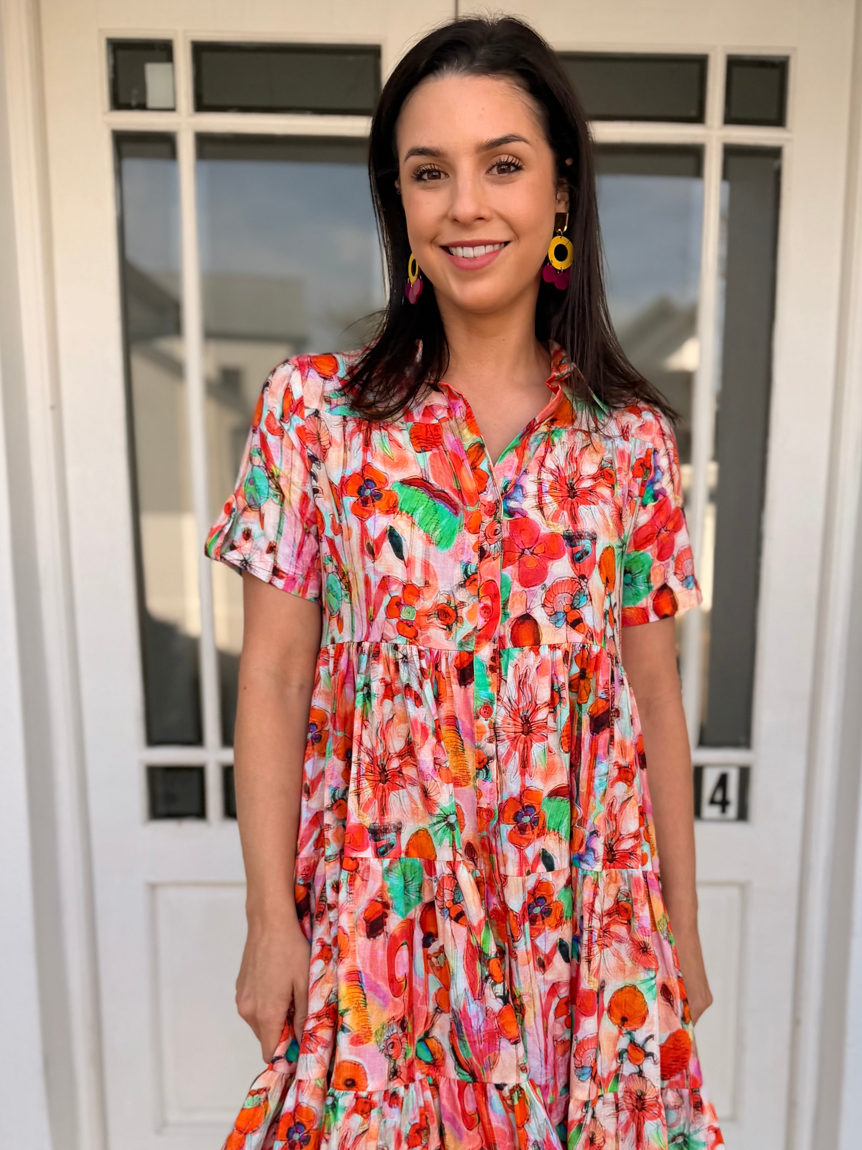 Doll dress - Poppies