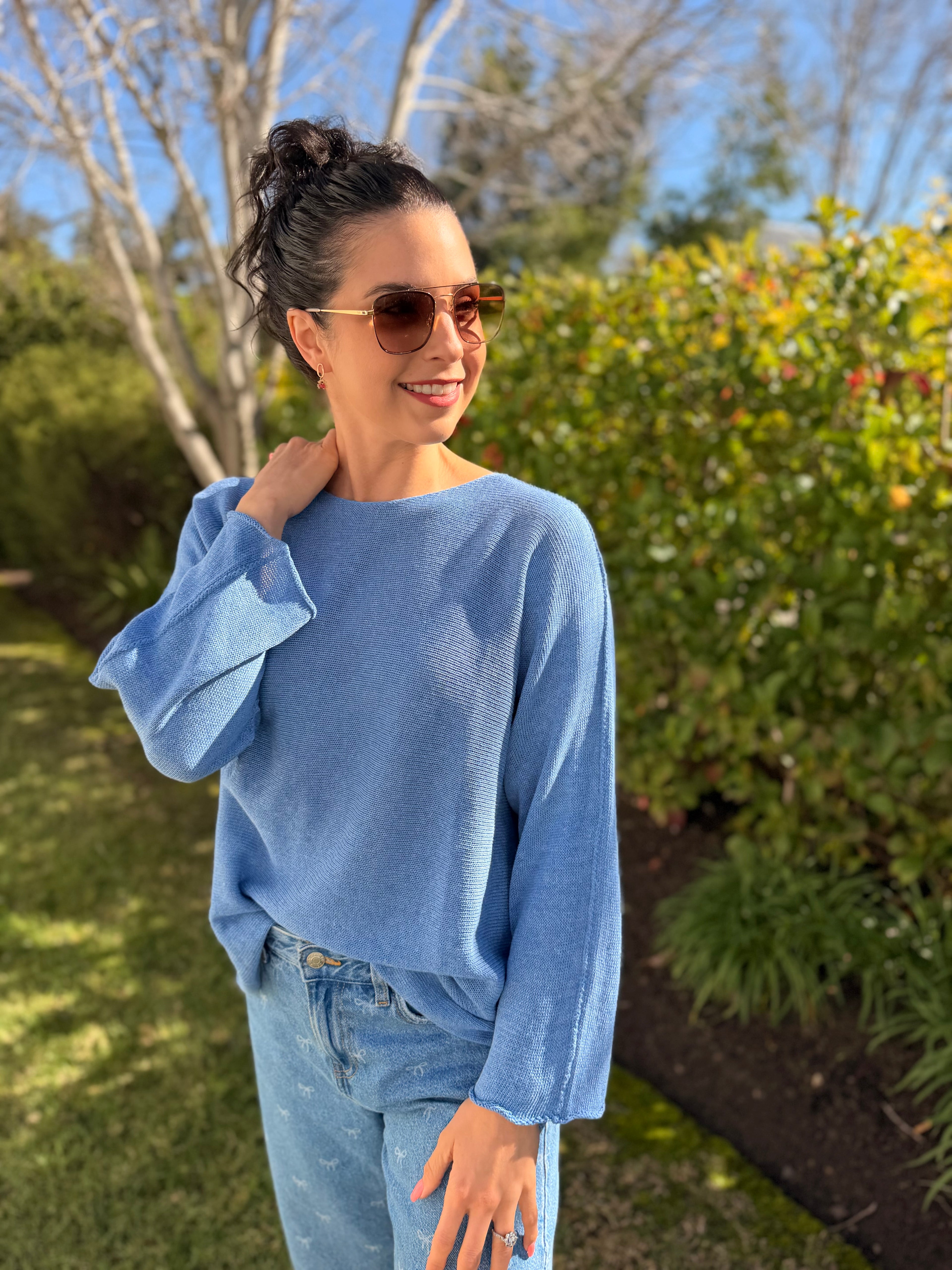 Italian cotton knit - Denim