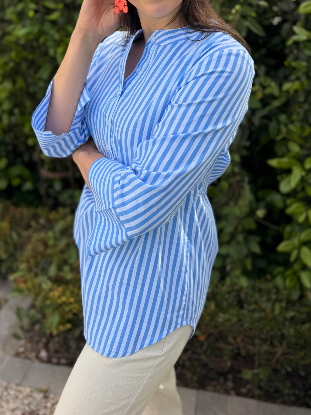 Kayla shirt - Blue stripe