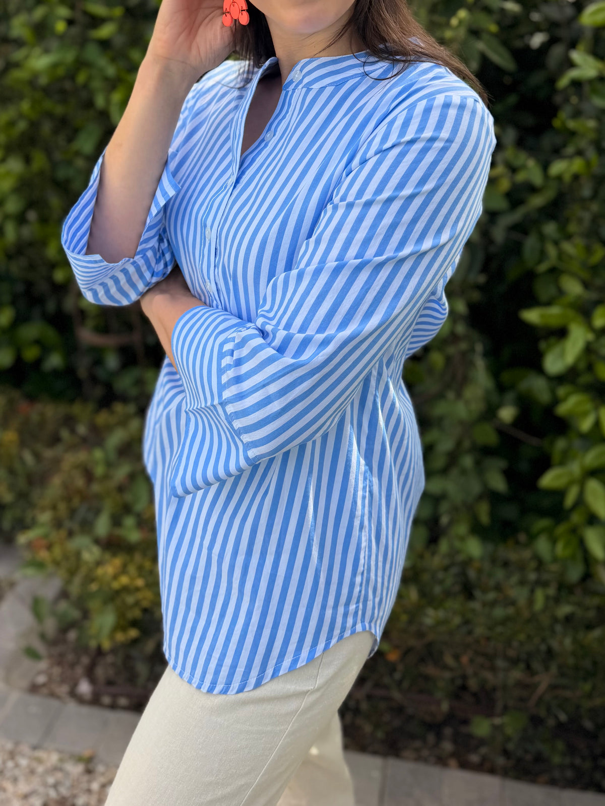 Kayla shirt - Blue stripe