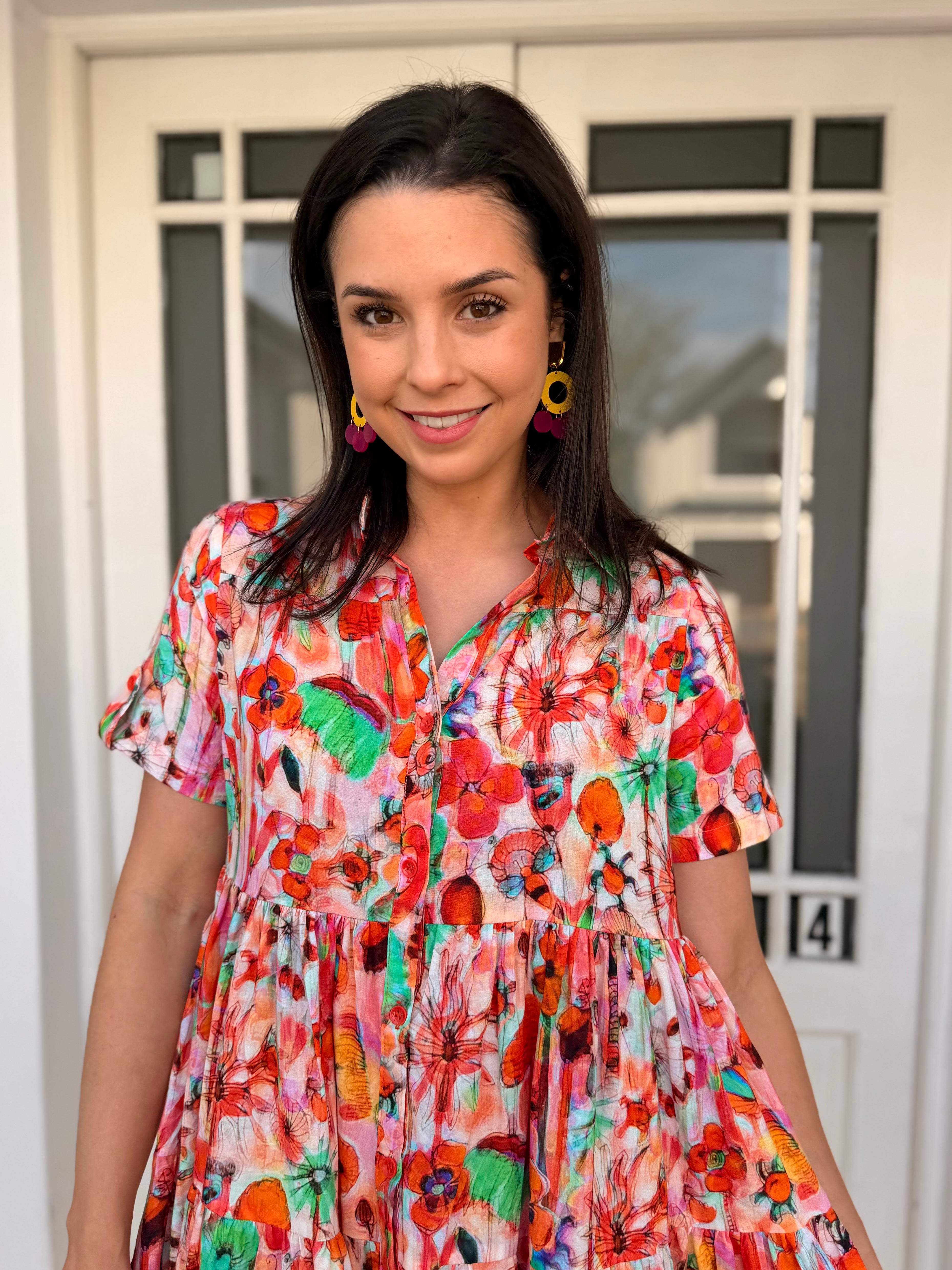 Doll dress - Poppies