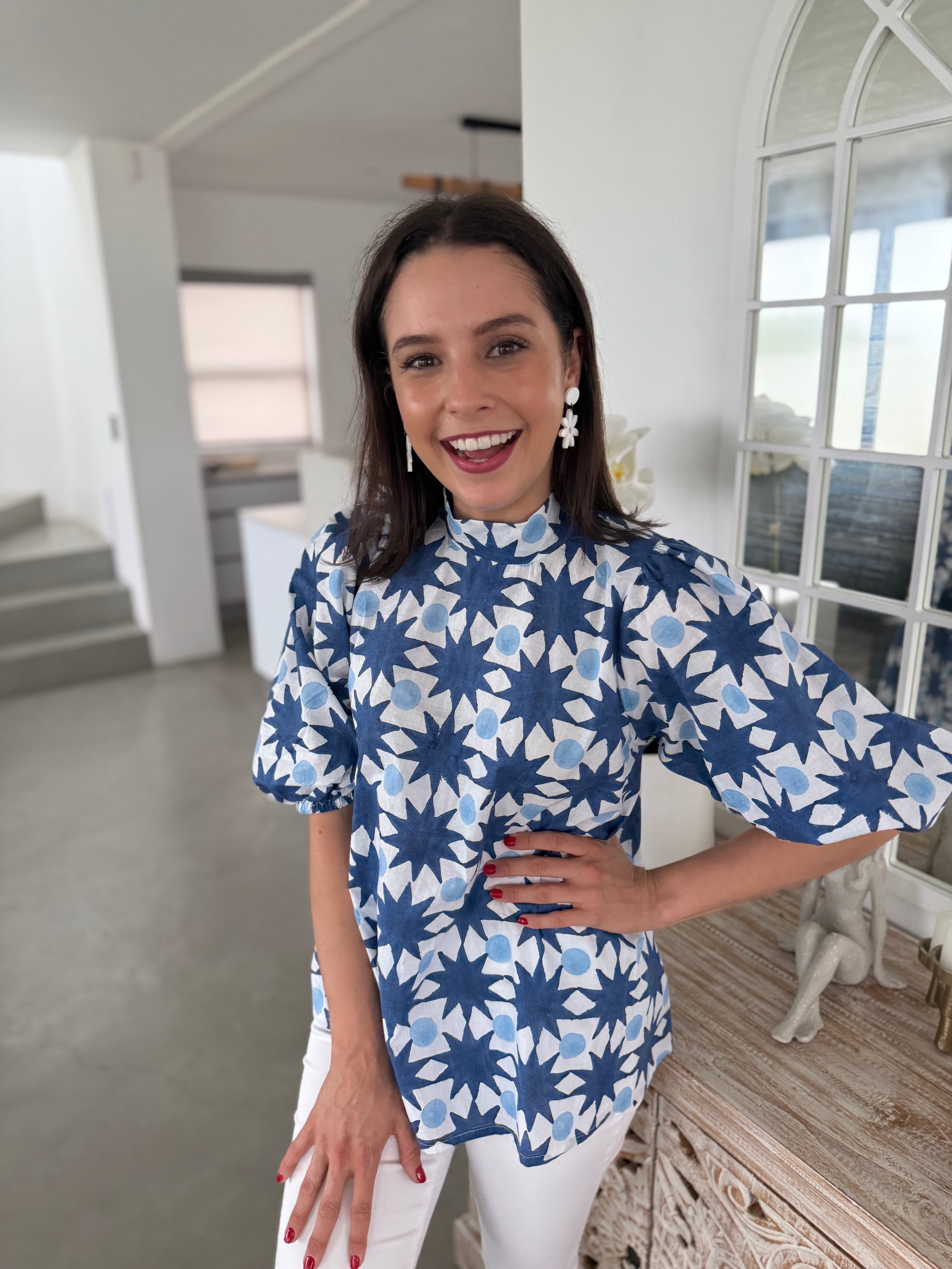 Lena top - Blue star