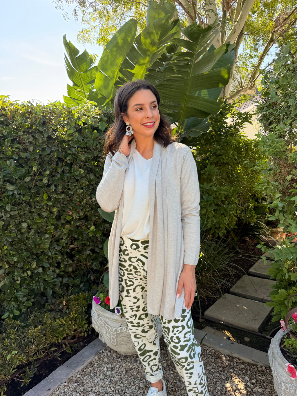 Italian soft cardigan - Natural