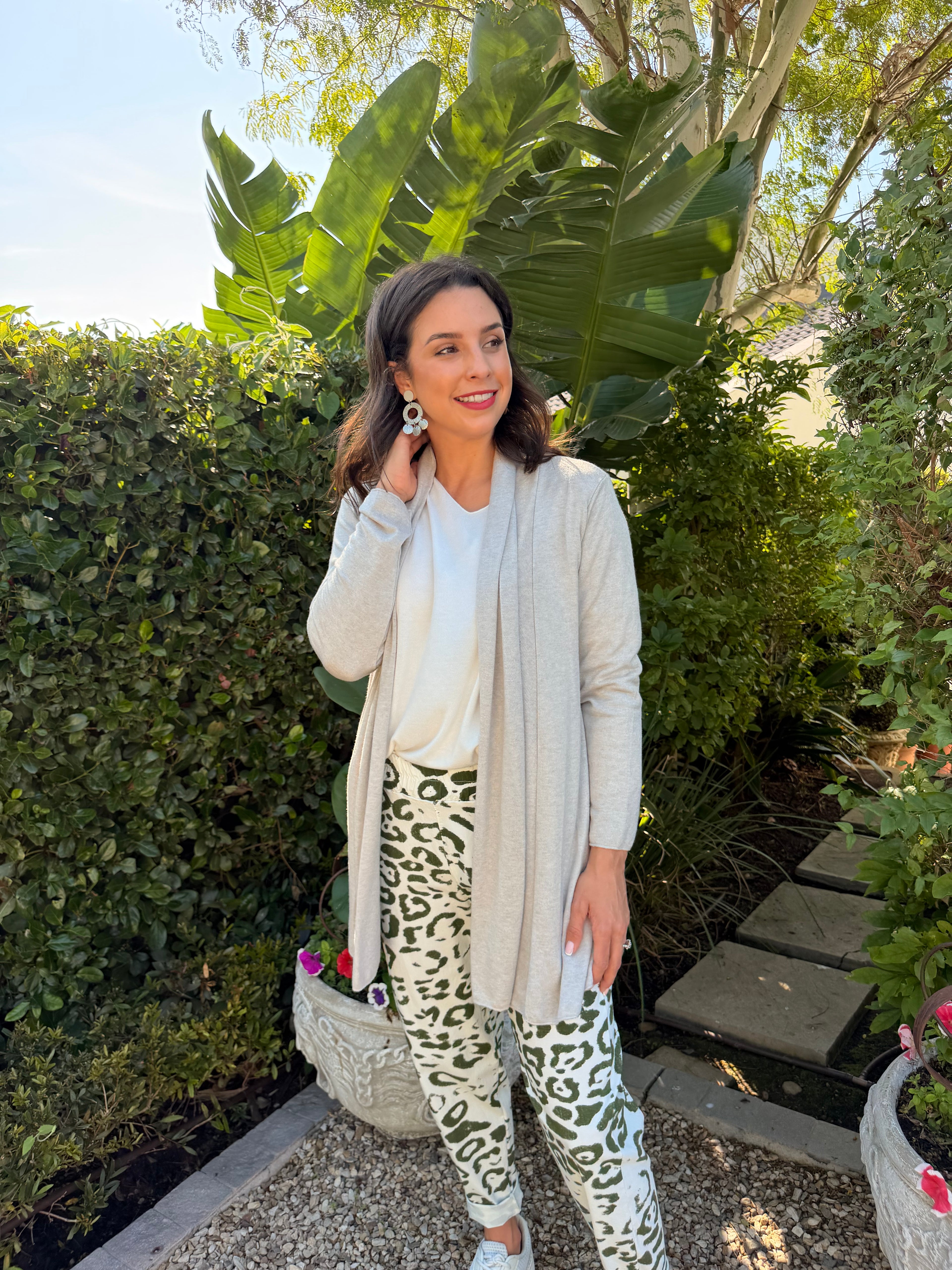 Italian soft cardigan - Natural