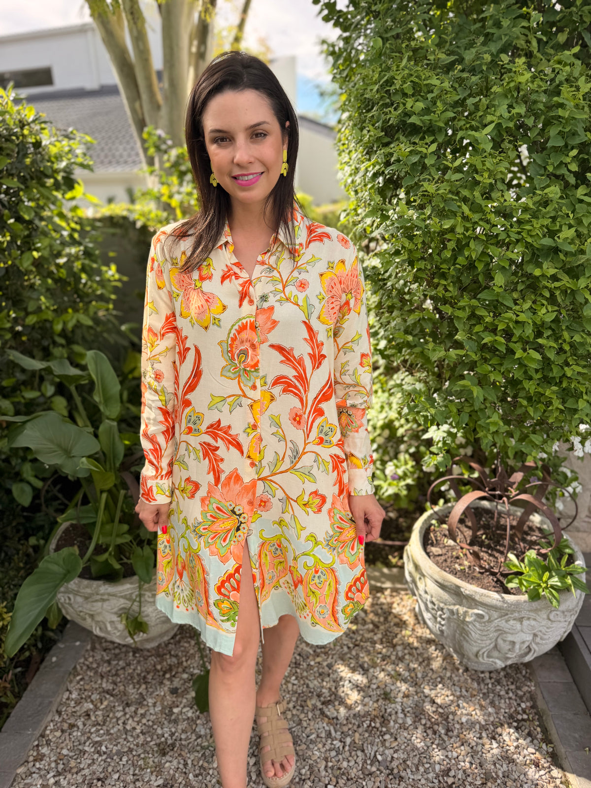 Cindy dress - Gauva floral