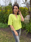 Baby alpaca knit (Braid) - Lime